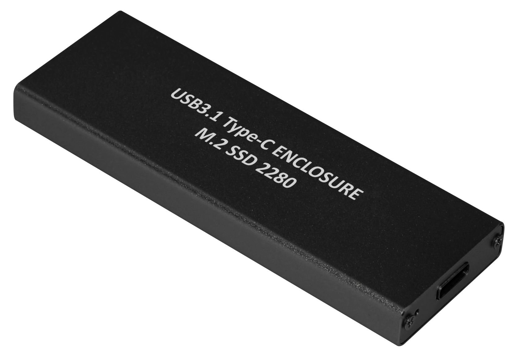 USB 3.1 Type-C to M.2 NGFF SATA B Key 2280 SSD Enclosure - External Hard Drive Case for Windows/Mac/Linux - High Speed Data Transfer - Portable Storage Solution for Laptops, Gaming PCs & Workstations (Black)