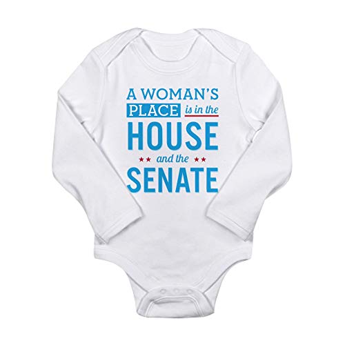 Funny Feminist Baby Bodysuit - 'A Woman's Place is in The House' Slogan - Cute Political Outfit for Infants & Toddlers - Perfect for Gender Equality Supporters & Protest Events
