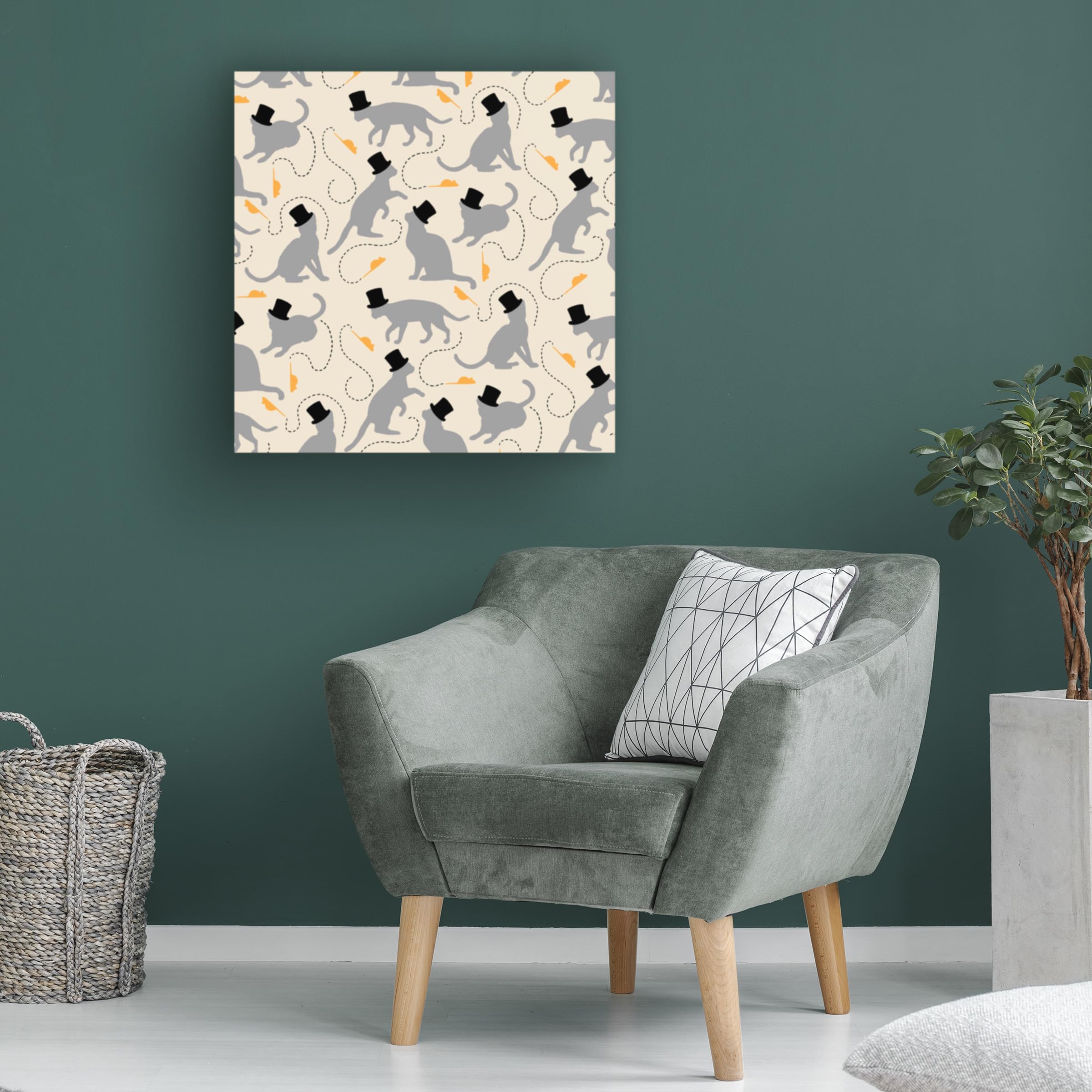 Sophisticated Kitties Canvas Wall Art by Trademark Fine Art - Elegant Cat Painting for Living Room, Bedroom & Office Decor