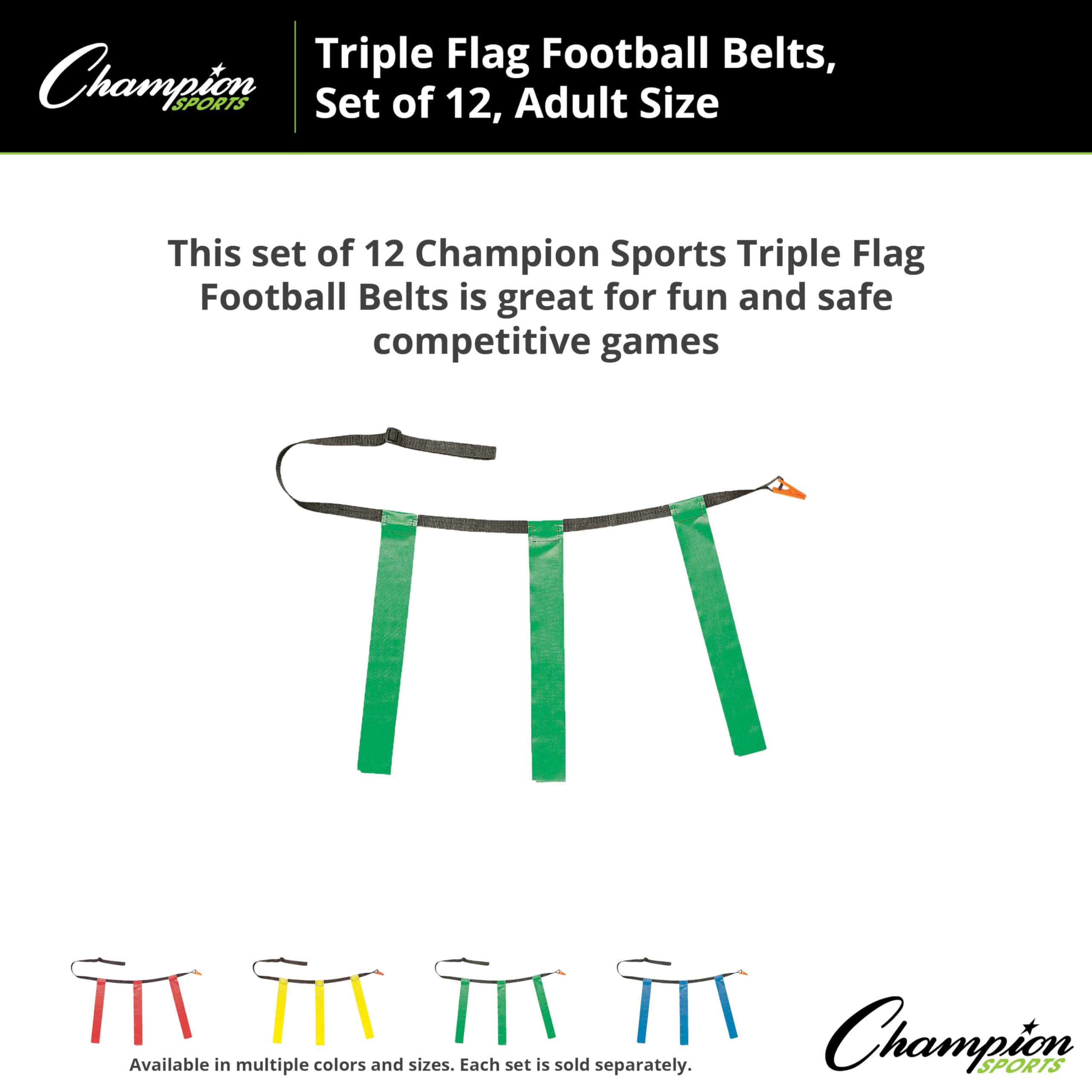 Champion Sports Waist Pack for Football - Adjustable Running Belt with Zipper Pockets for Football Players, Coaches & Fans - Perfect for Training, Games & Outdoor Activities