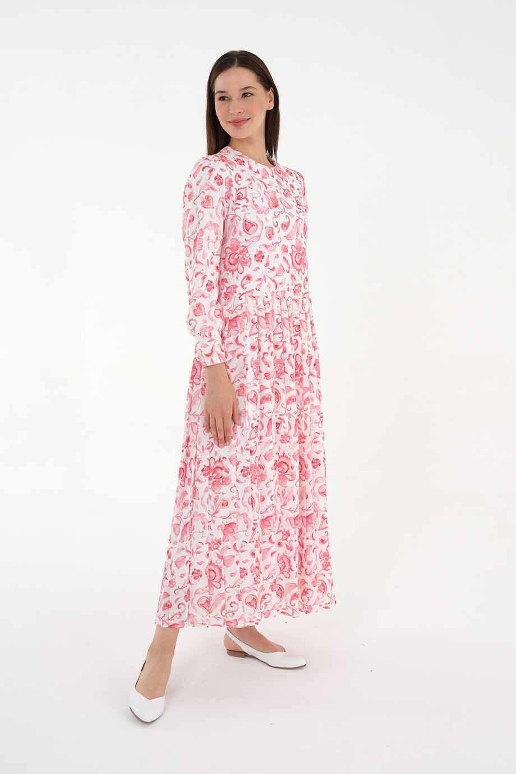 Trendy Red Sally Midi Dress for Women - Elegant Flowy A-Line Dress with Short Sleeves | Perfect for Parties, Weddings, Date Nights & Office Wear