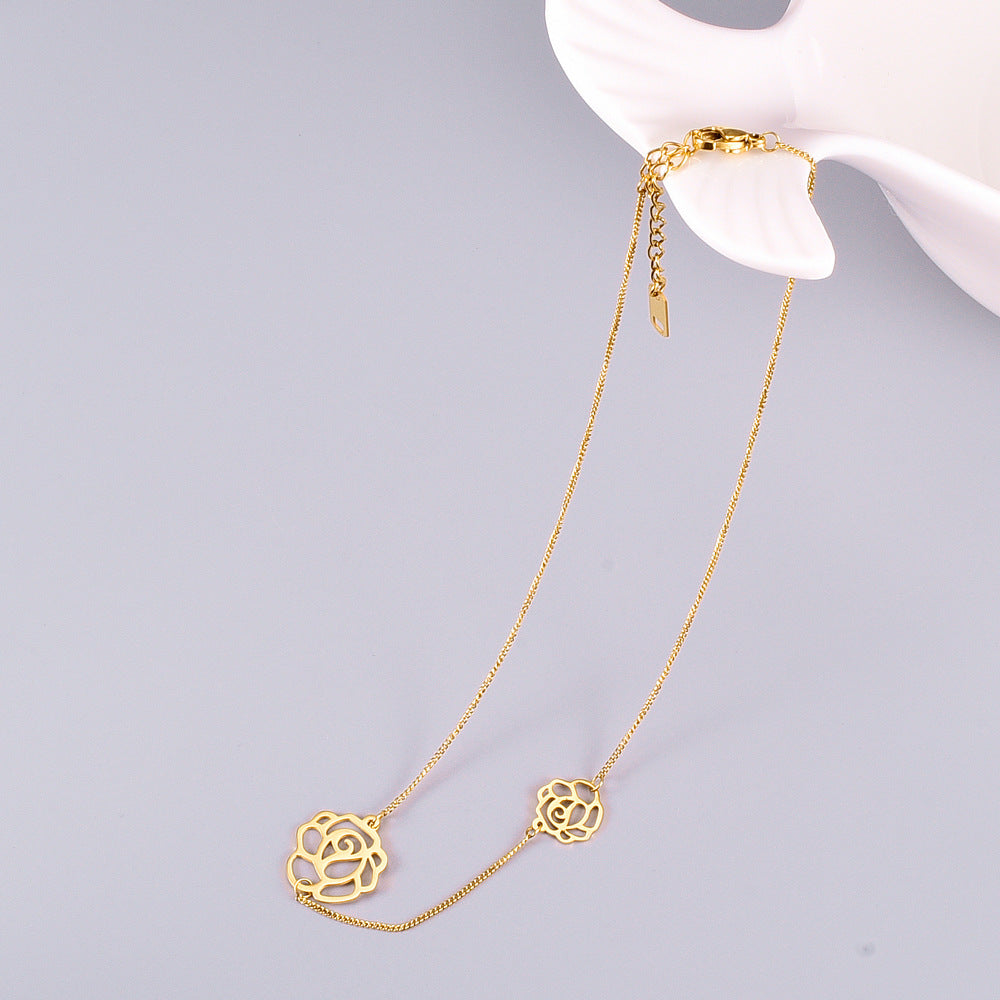 Gothic Black Camellia Rose Choker Necklace for Women - Elegant Victorian Style Gothic Jewelry for Halloween, Cosplay, and Evening Parties | P541