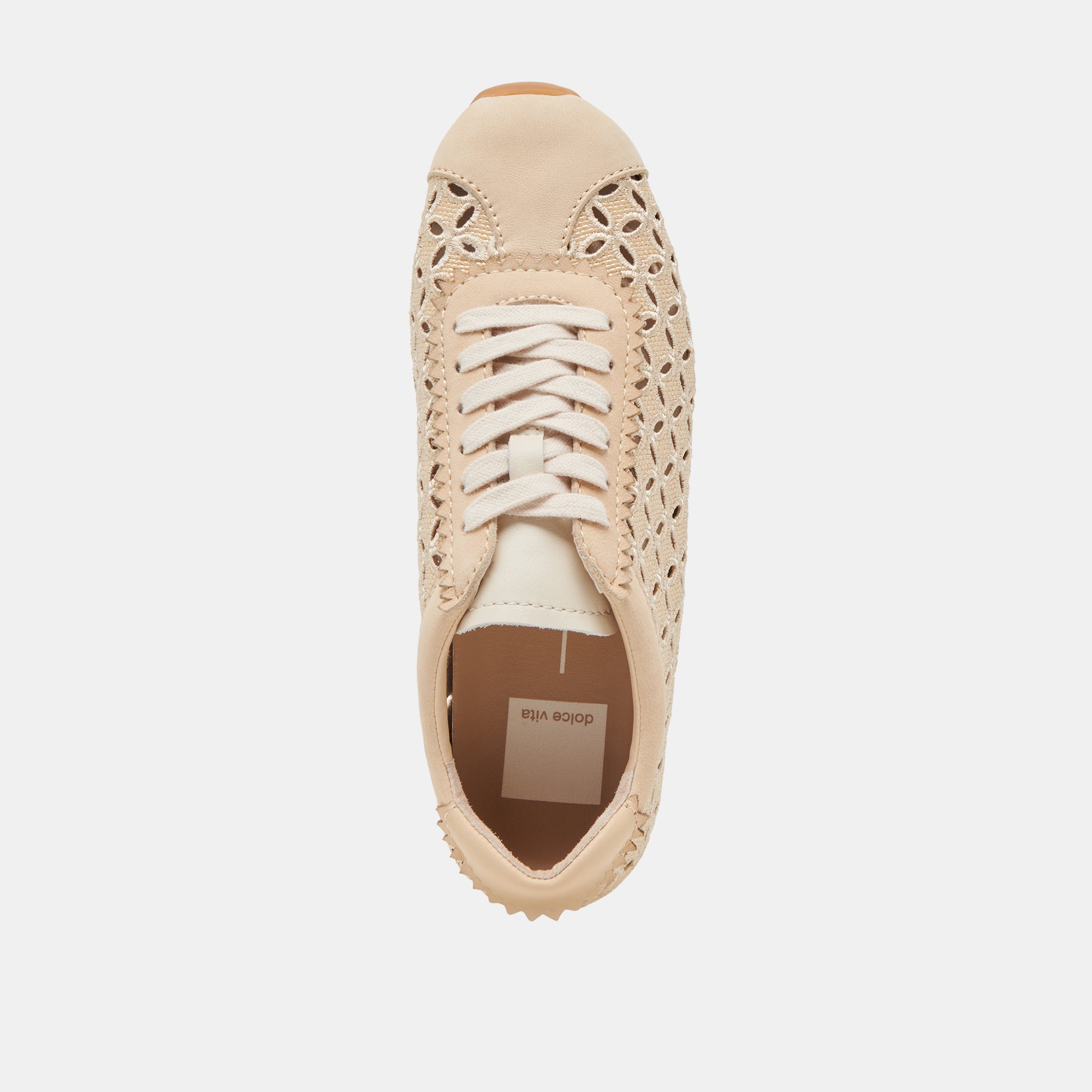 DANIE EYELET PERF SNEAKERS Lightweight Natural Raffia Women's Casual Shoes - Perfect for Summer Outings, Beach Walks & Everyday Comfort