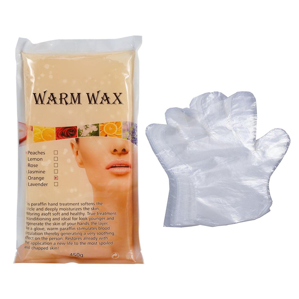 Organic Paraffin Wax Hand Treatment - Deep Moisturizing & Pain Relief for Dry Skin, Arthritis - Refill for Spa, Hair Removal & Home Care (Orange Scent) - Perfect for DIY Manicures, Pedicures & Winter Skin Care