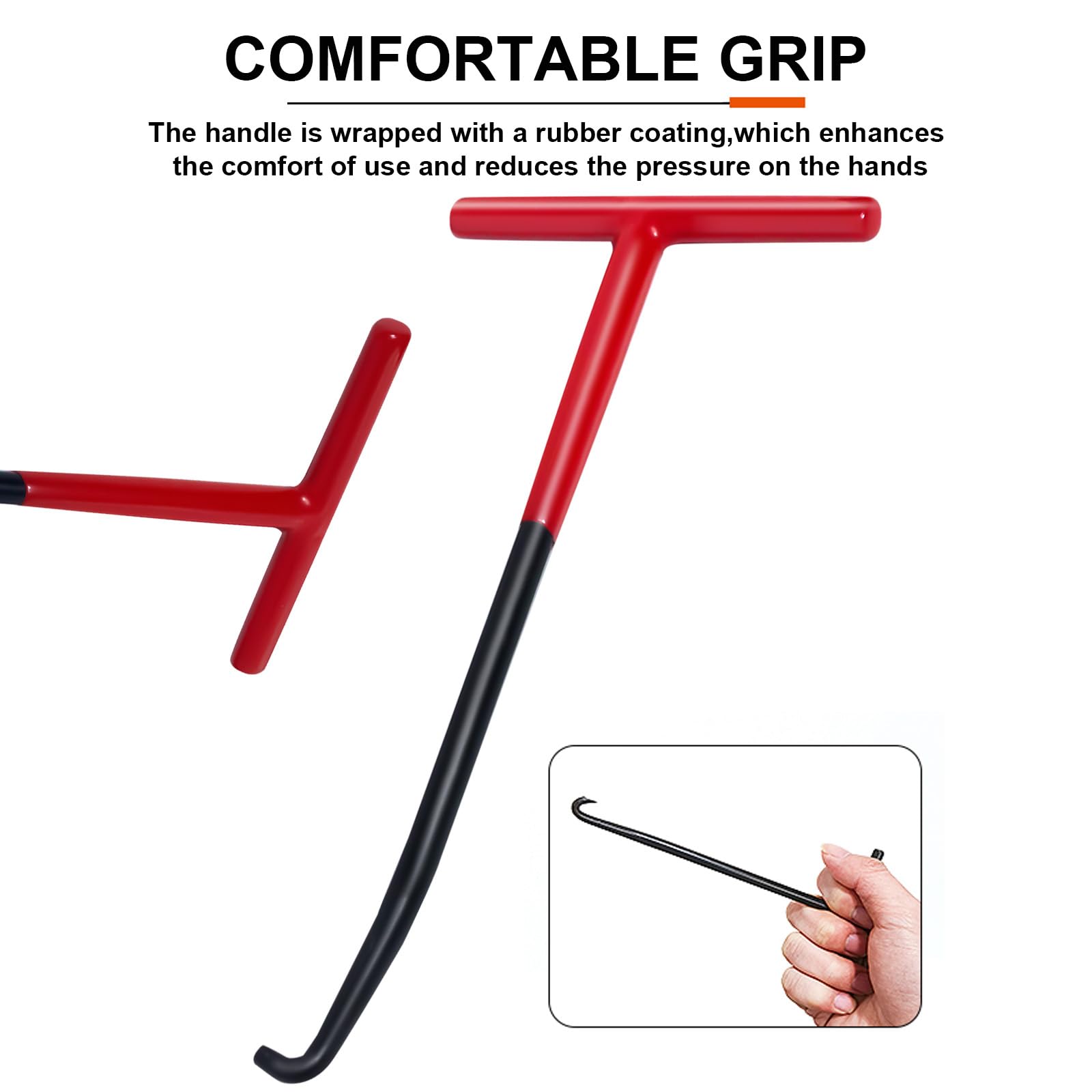 2-Piece Motorcycle Exhaust Spring Puller Tool Set - T-Handle Snowmobile & Dirt Bike Pipe Spring Removal Hooks | Perfect for DIY Repairs, Garage Maintenance & Off-Road Vehicle Servicing