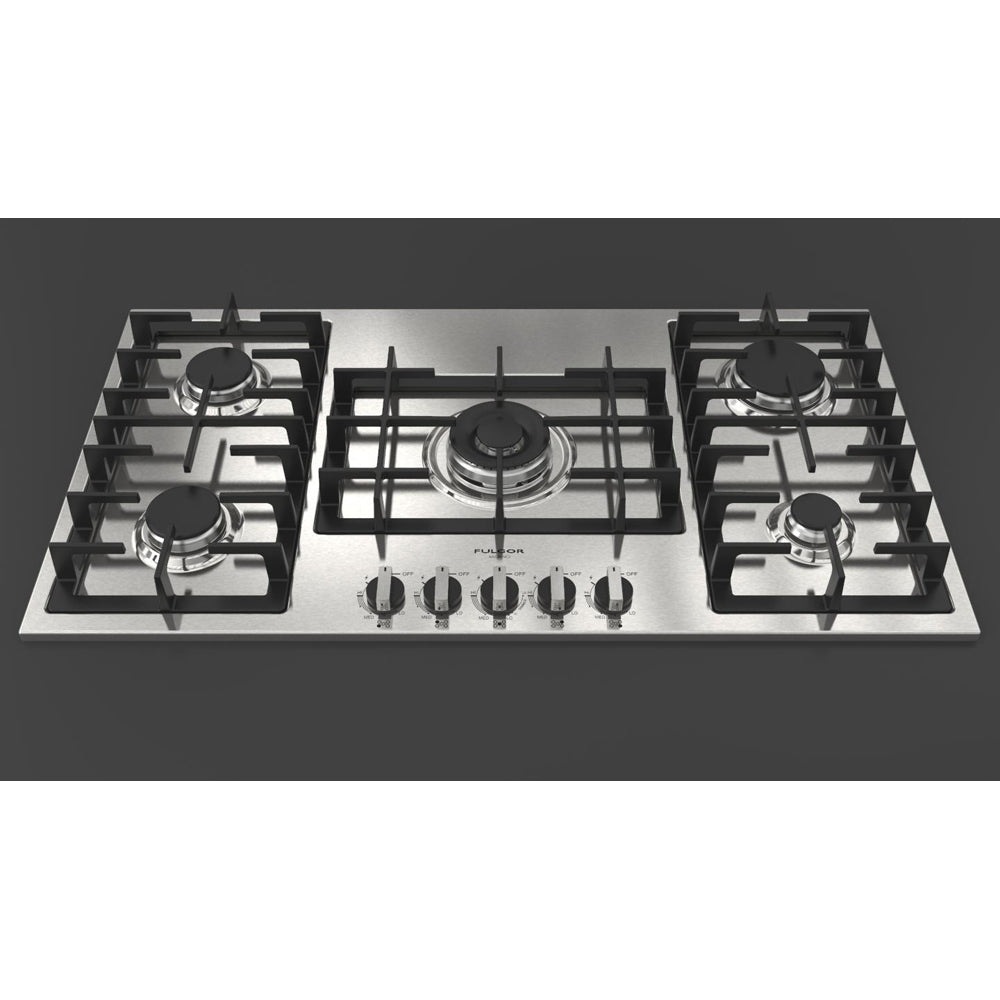 Fulgor Milano 36 Inch 5-Burner Gas Cooktop - 400 Series Stainless Steel (F4GK36S1) | Professional Grade for Home Kitchens & Gourmet Cooking