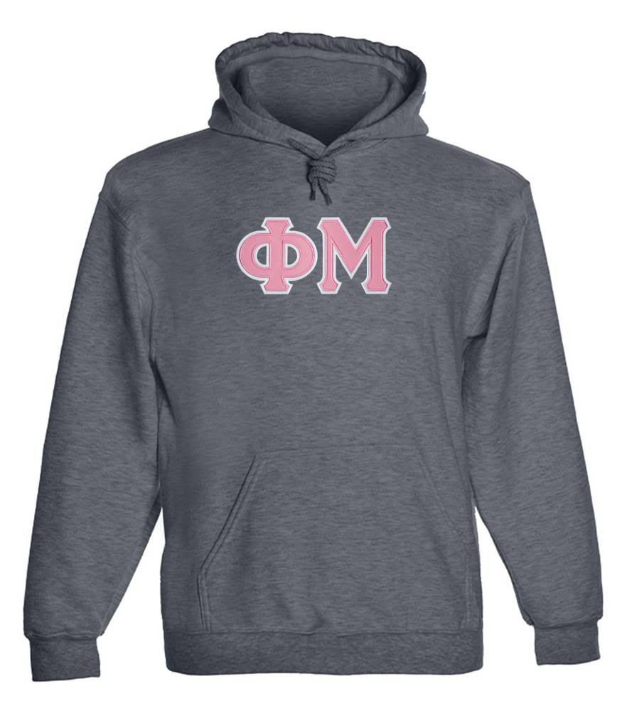 Phi Mu Greek Letter Hoodie - Soft Twill Pullover Sweatshirt for Sorority Fashion | Perfect for College Events, Sisterhood Bonding & Casual Wear