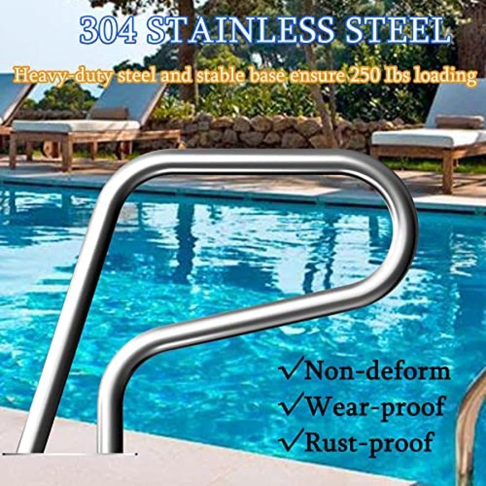 304 Stainless Steel Pool Handrail - 30