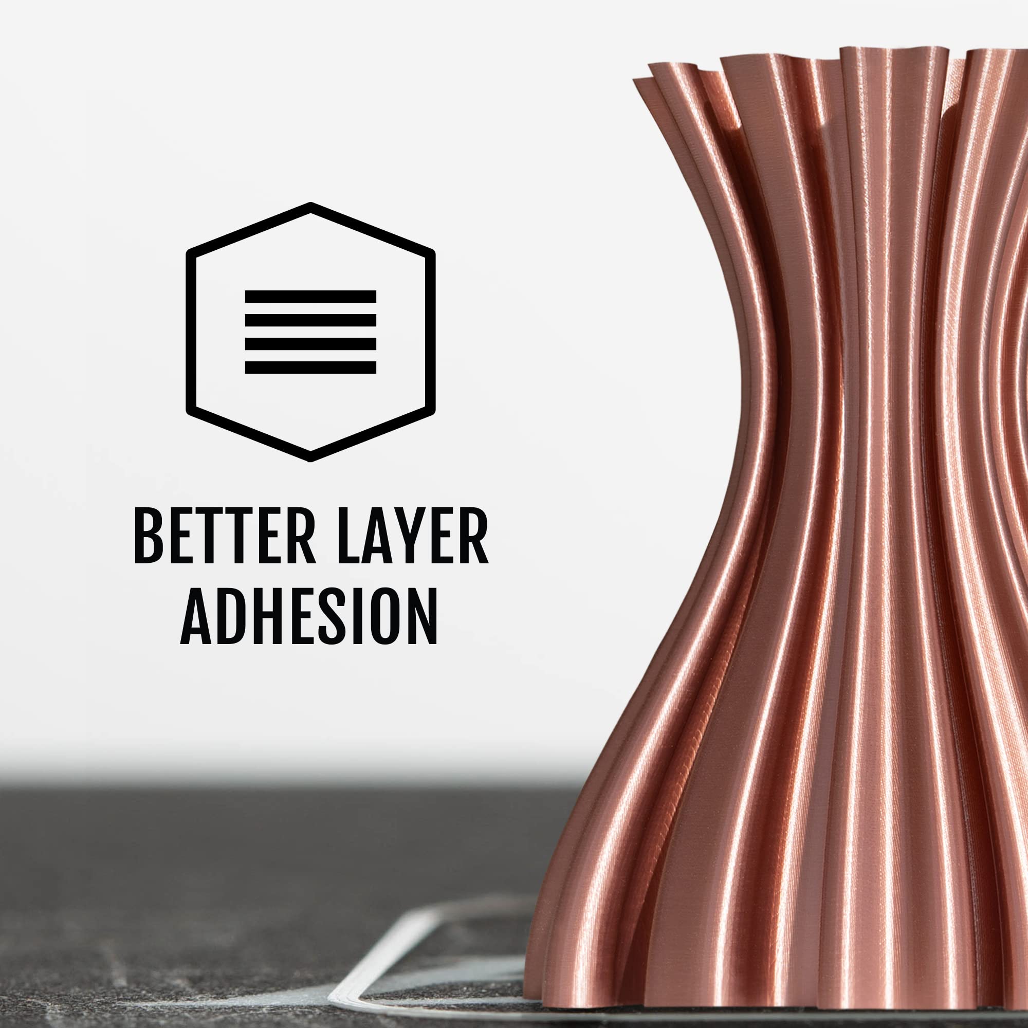 Premium HATCHBOX Metallic Copper PLA 3D Printer Filament - 1.75mm, 1kg Spool, High Precision +/-0.03mm for Smooth Printing - Perfect for Cosplay Props, Model Making, and DIY Craft Projects