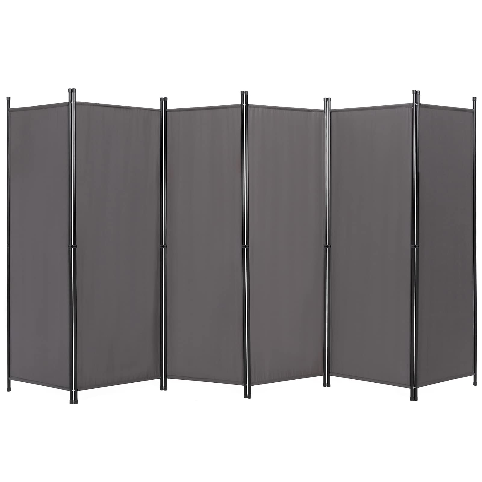 ACTREY 6-Panel Folding Room Divider Screen - Portable Privacy Partition for Bedroom, Office & Living Room - Grey Indoor Space Separator | Perfect for Home Decor, Studio Dividers & Event Backdrops