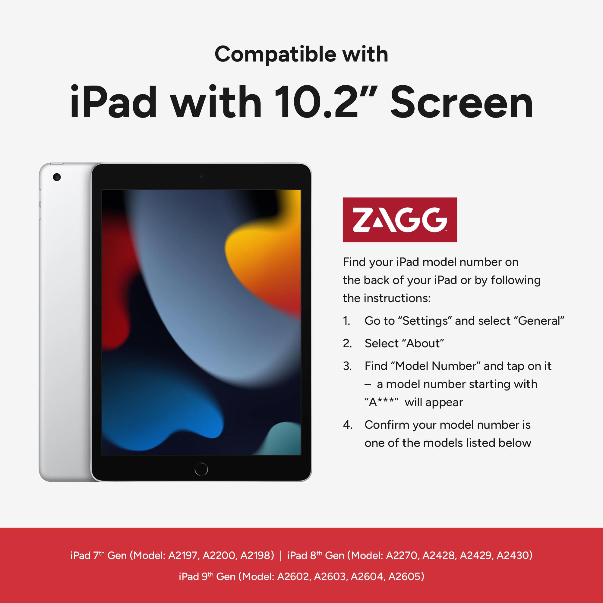 ZAGG Pro Keys Wireless Keyboard with Trackpad | Detachable Case for Apple iPad 10.2
