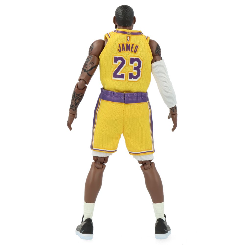 MAFEX LeBron James Los Angeles Lakers NBA Action Figure - Collectible Basketball Toy for Fans & Gift Ideas - Perfect for Display, Play & Memorabilia