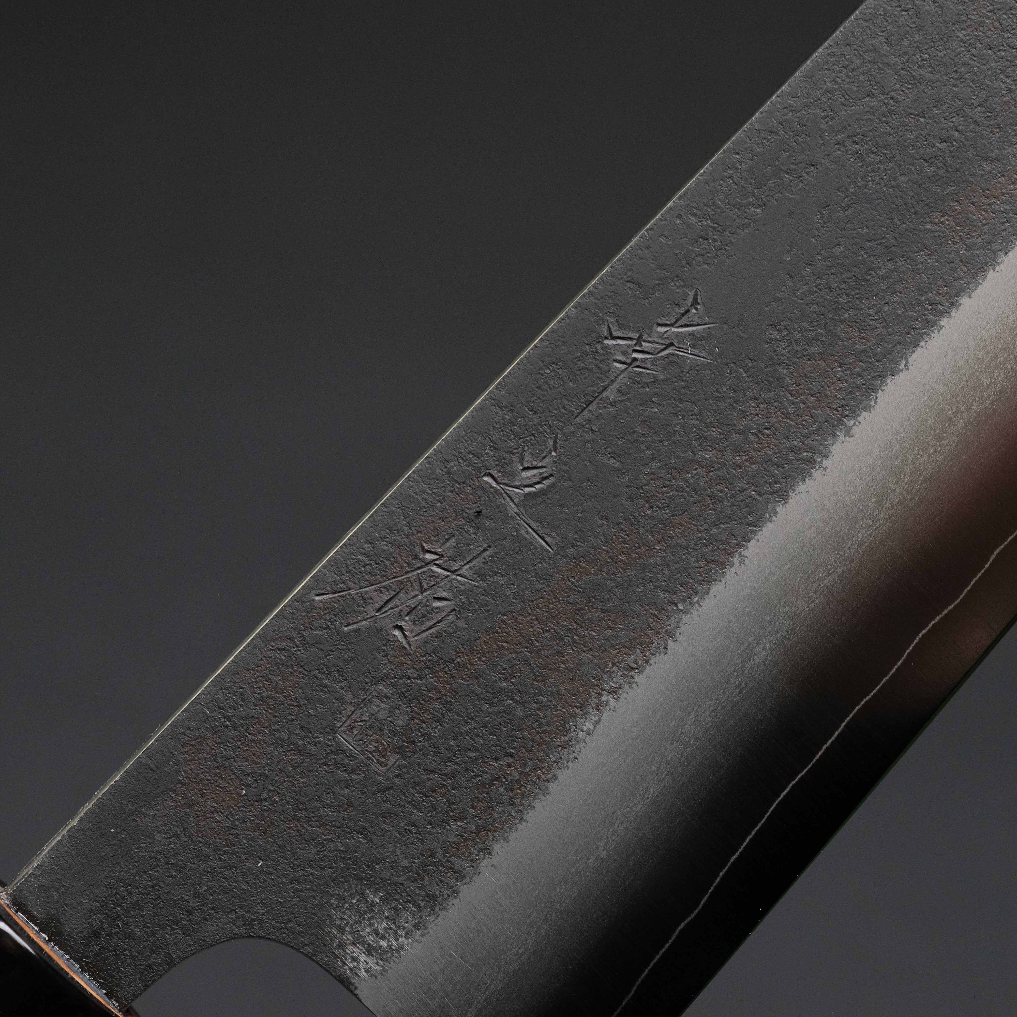 Premium Konosuke Madei Sumiiro SLD Gyuto 240mm Japanese Chef Knife with Burnt Chestnut Handle - Perfect for Sushi, Meat Slicing & Professional Kitchen Use
