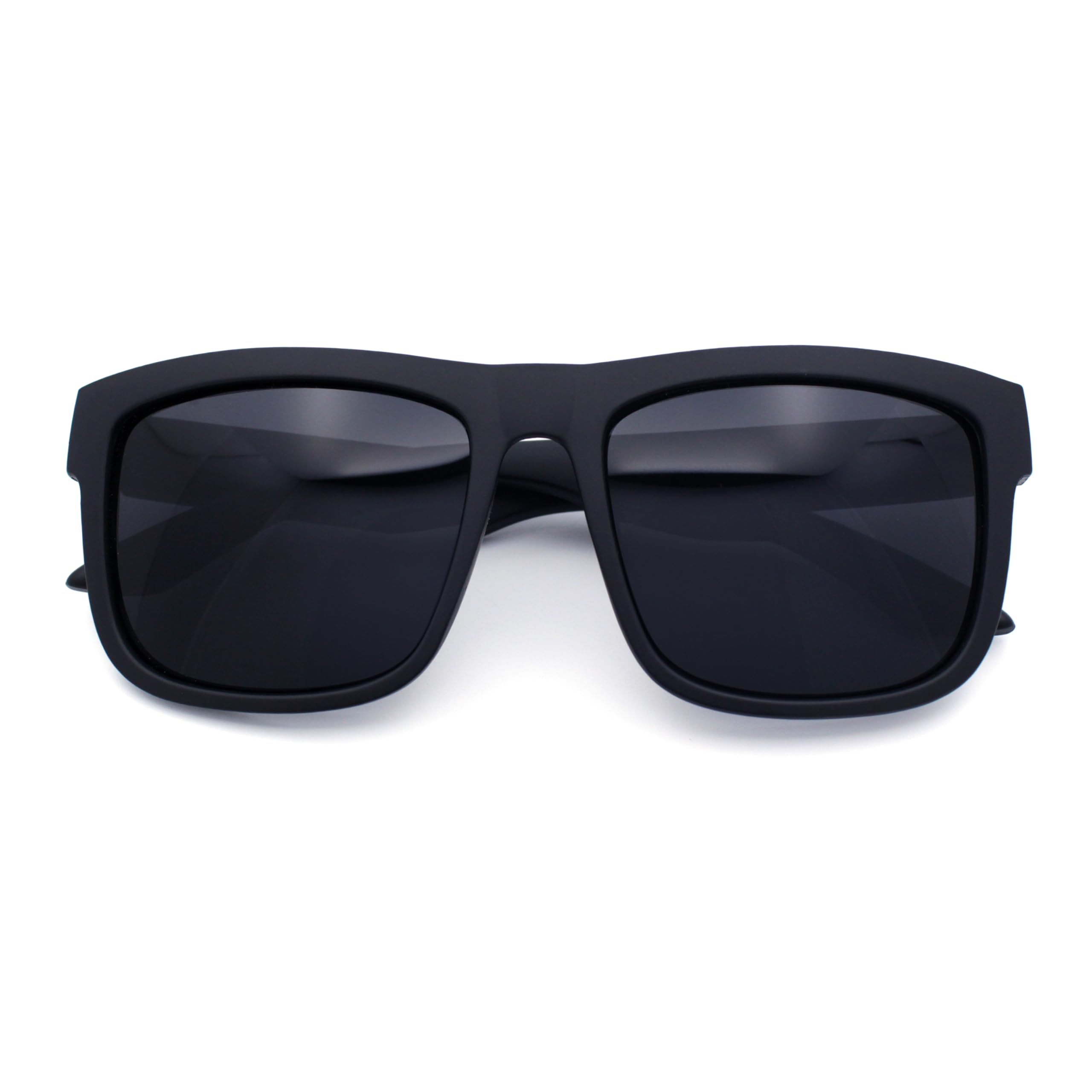 Kush Men's All Black Gangster Oversize Horn Rim Cholo Sunglasses for Hip Hop Fashion & Streetwear Style | UV Protection Retro Shades for Men