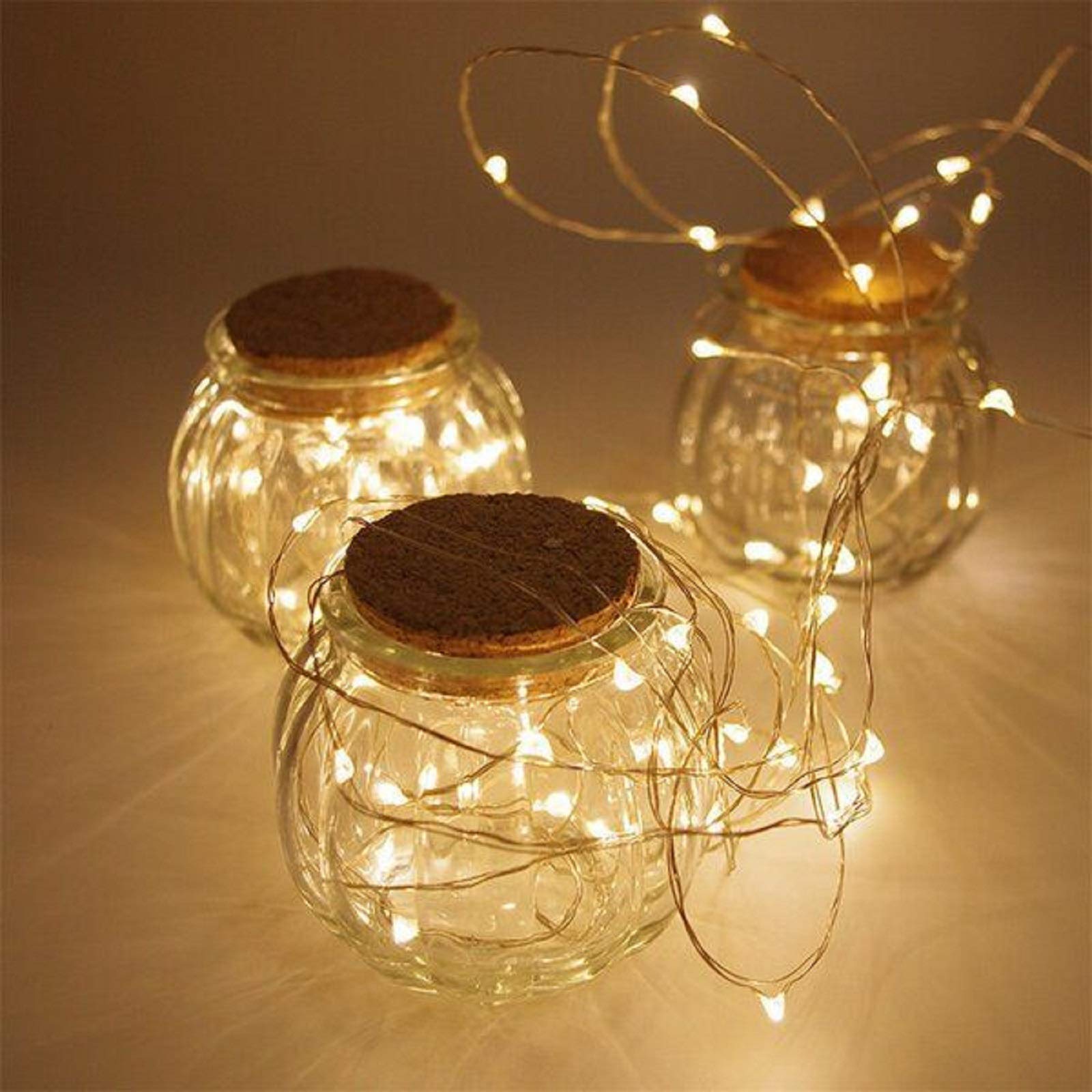2 Pack Fairy String Lights Battery Operated 3M 30LED Copper Wire Firefly Lights - Warm White Starry Lights for DIY Wedding, Party, Jars, Home, Garden, Indoor & Outdoor Decor - Perfect for Bedroom, Patio, Christmas and Birthday Decorations