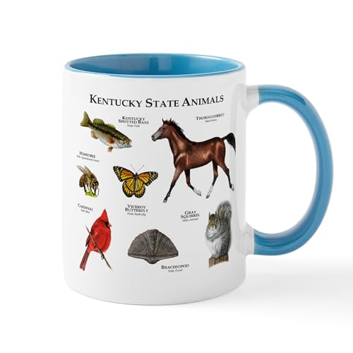 White/Blue Inside - Kentucky State Animals Mug
