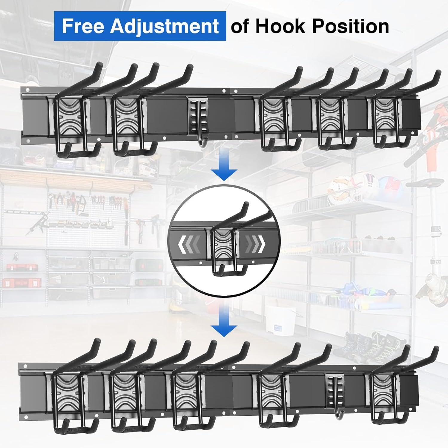 DxJ Heavy Duty Snowboard & Ski Wall Mount Rack - 10 Pair Garage Storage Organizer, 300lbs Capacity, Q915 Steel, Black - Perfect for Home, Garage, and Sports Equipment Organization