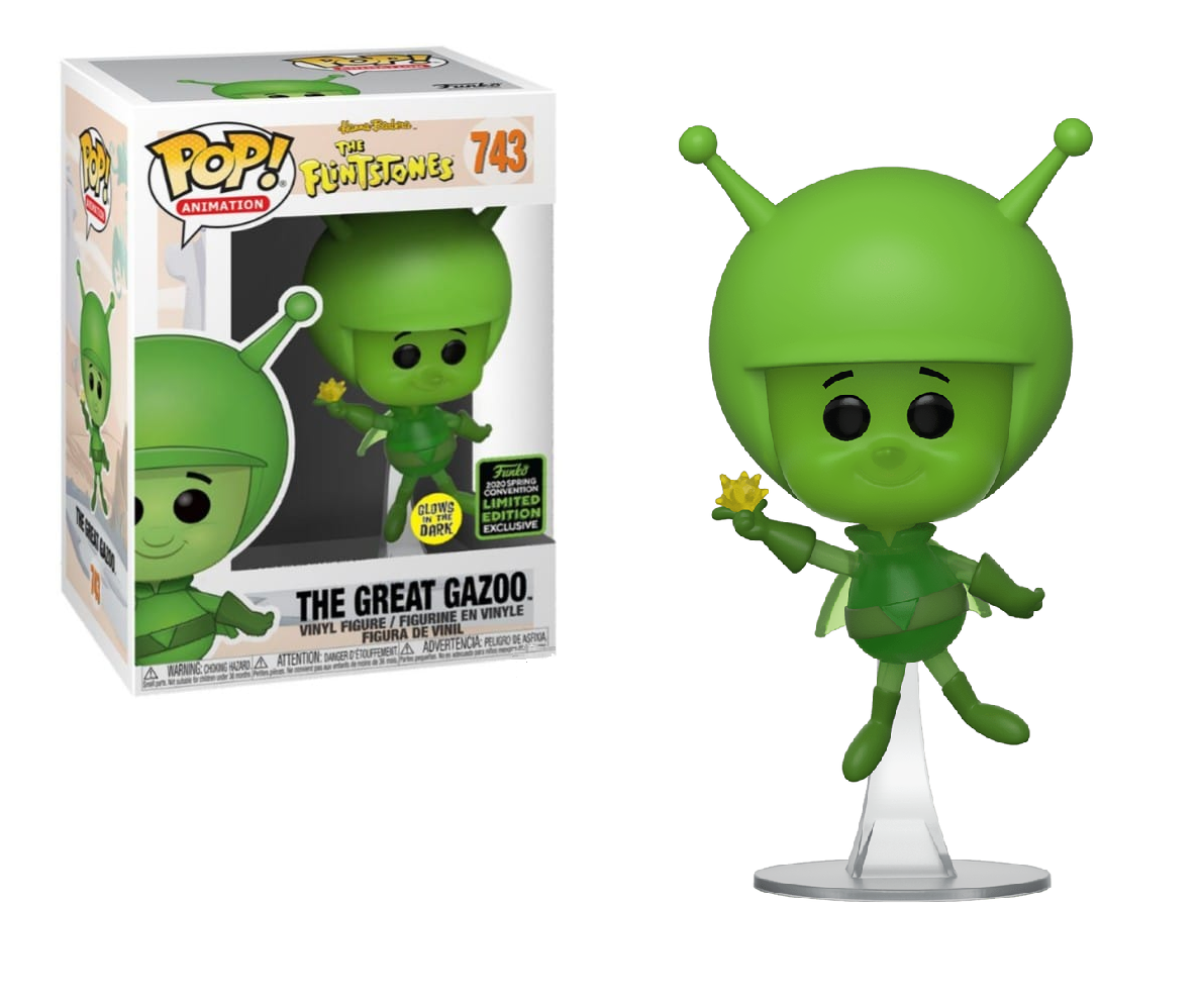 The Flintstones Great Gazoo Glow ECCC 2020 Exclusive Pop Vinyl Figure - Funko Pop Collectible for Fans, Perfect for Display & Gifts