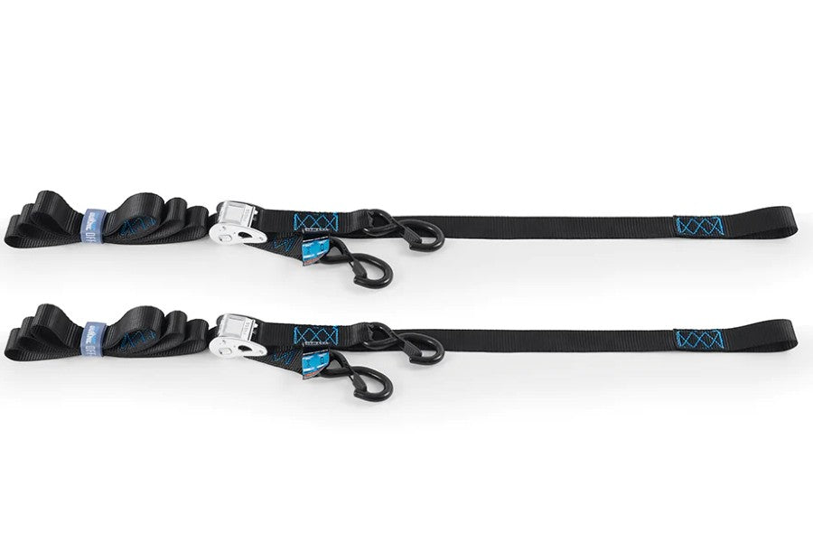 Borne Off Road 2-Pack Black Cambuckle Tie Down Kit - Heavy Duty Straps for Securing Cargo, Motorcycles, ATVs & Outdoor Gear - Perfect for Trucks, Trailers & Off-Road Adventures