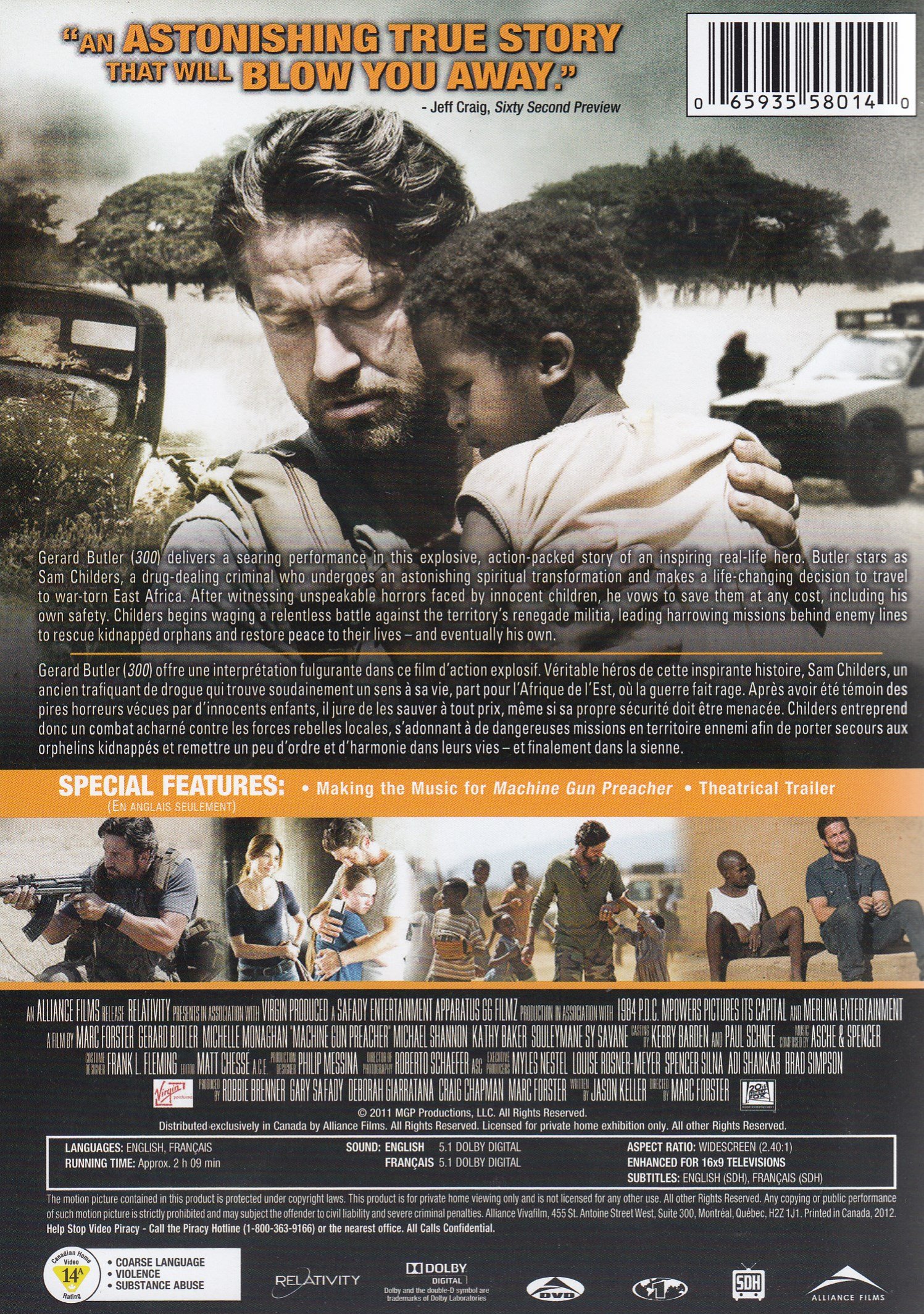 Machine Gun Preacher - Inspirational True Story DVD | Christian Biographical Film | Perfect for Movie Nights & Faith-Based Discussions