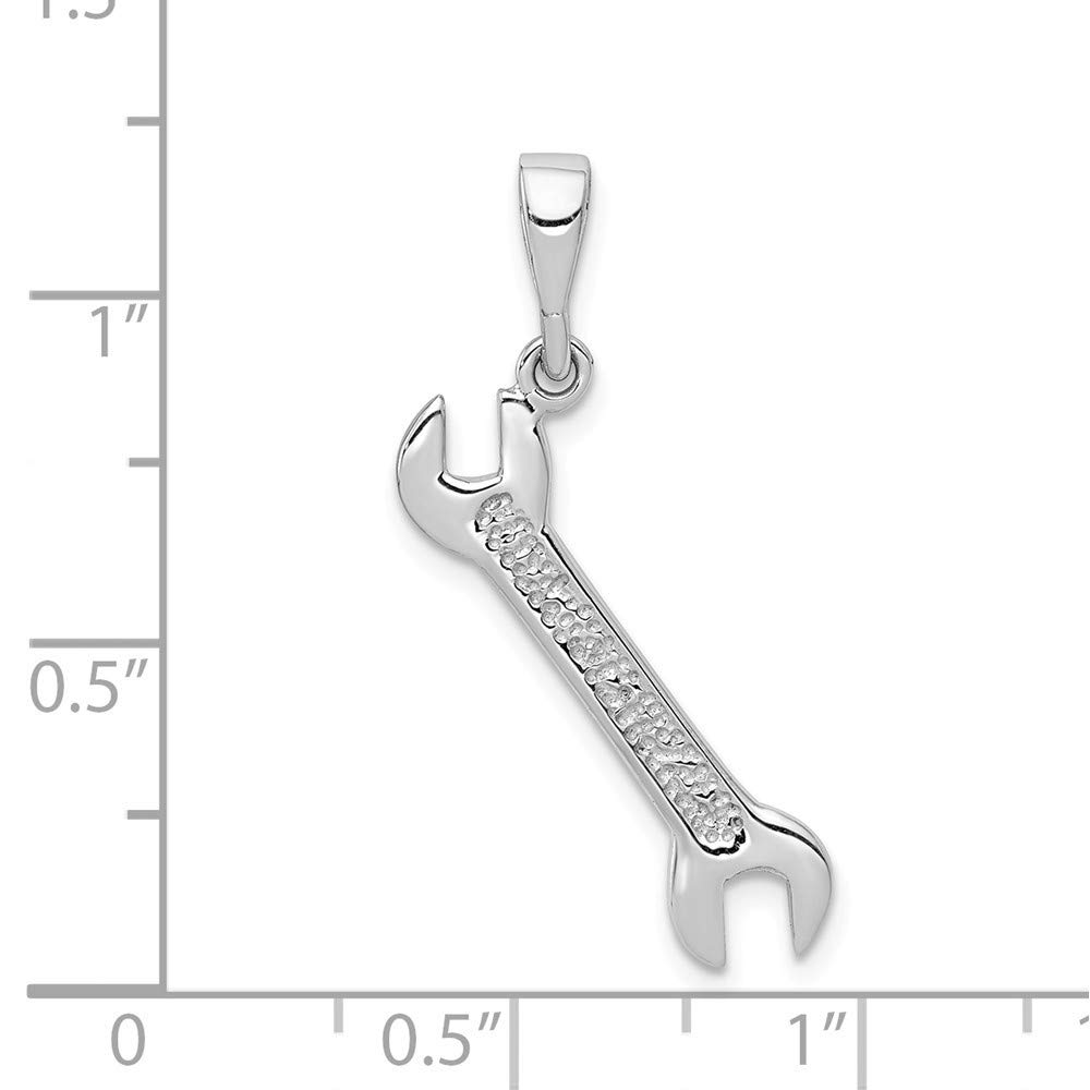 14K White Gold Wrench Pendant Necklace for Men - Durable & Elegant Jewelry Gift for Mechanics, Engineers & DIY Enthusiasts | Perfect for Work, Gifts & Special Occasions