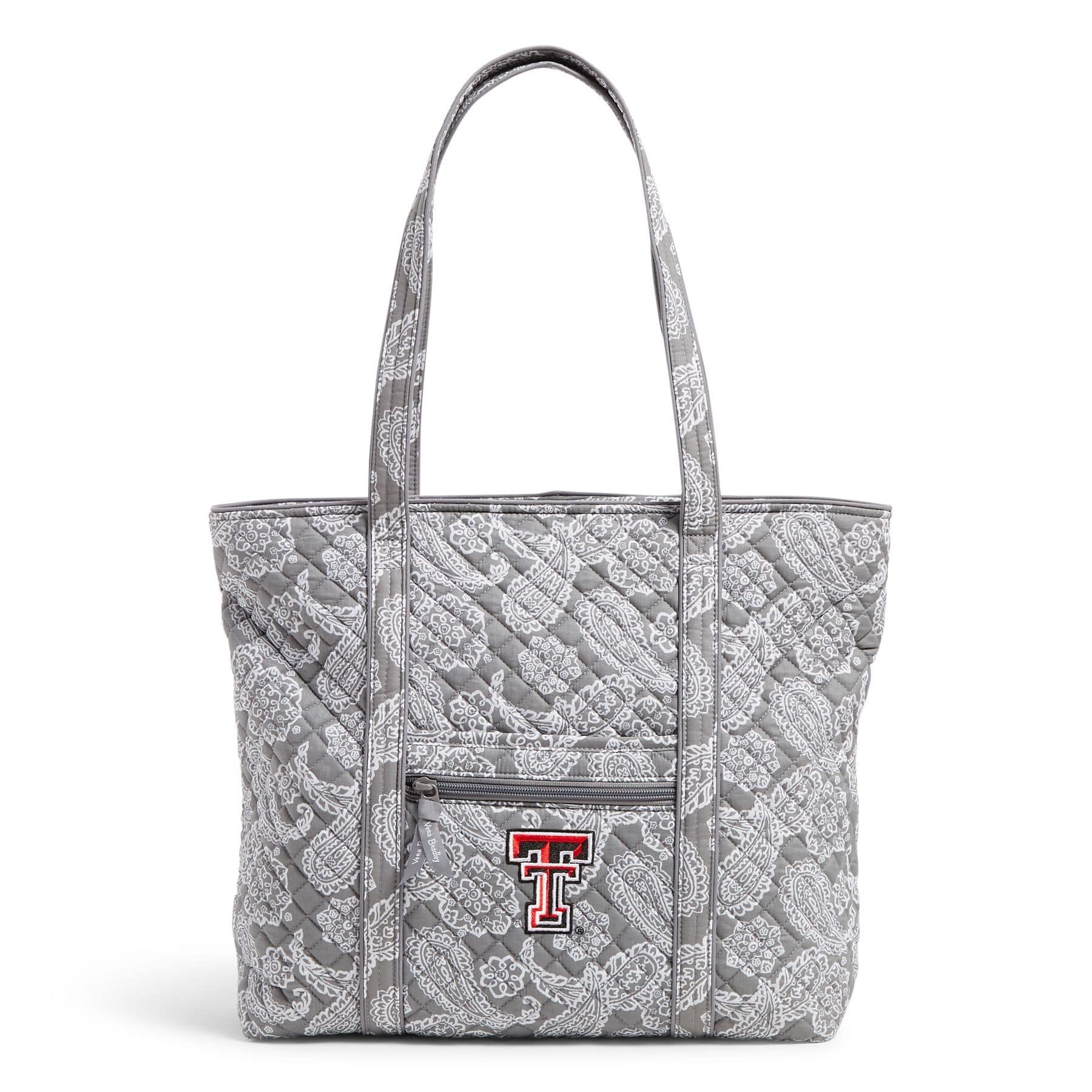 Stylish Collegiate Vera Tote Bag for Women - Durable Canvas School Bag with Zipper Pocket - Perfect for College, Work, Travel & Shopping