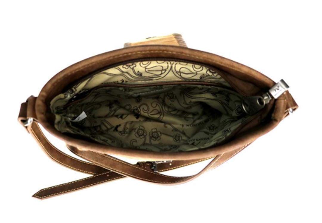 Montana West Women's Crossbody Purse - Concho Collection Leather Handbag MW704-8360 in Brown | Fashionable Shoulder Bag for Daily Use, Travel & Shopping