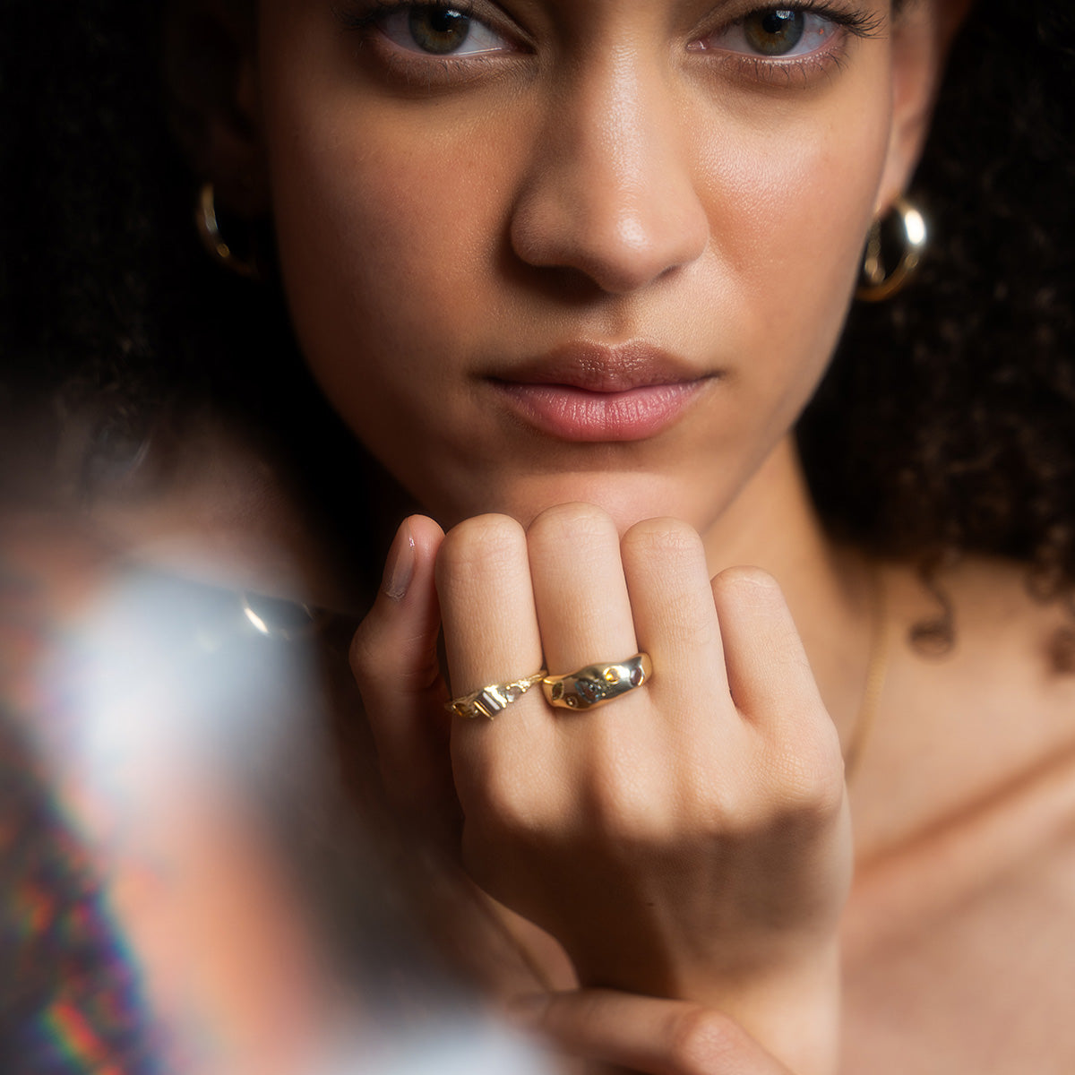 Solid Gold Bold Organic Dawn Band - Premium Handmade Jewelry for Women - Perfect for Weddings, Parties & Everyday Wear