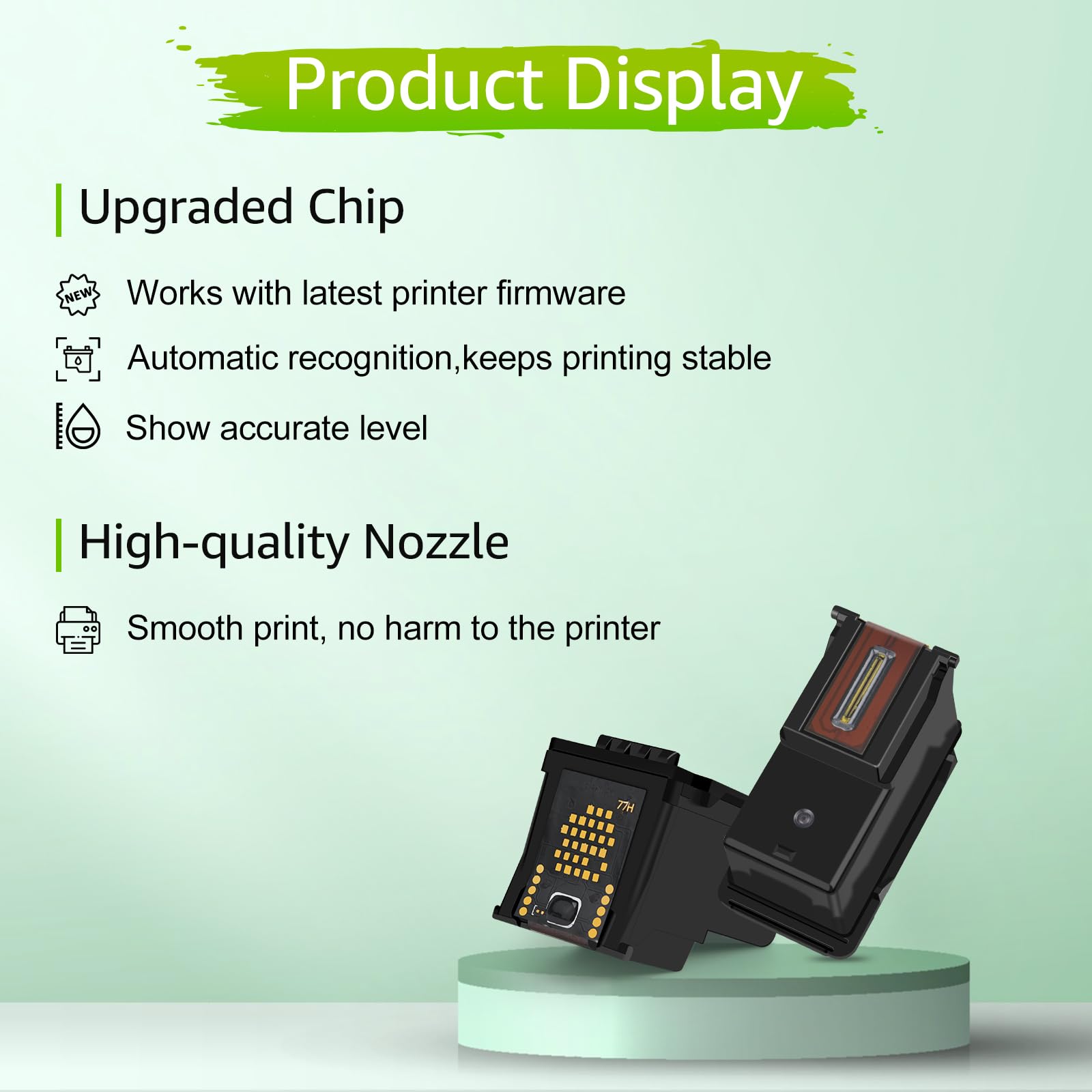 Greencycle Remanufactured HP 65 & 65XL Ink Cartridge (2 Pack, Tri-Color) - Compatible with Envy 5055/5052, Deskjet 2655/3755/2622/2624/3758/3752/3732/3730/3722/3721 Printers - Ideal for Home Office Printing & School Projects
