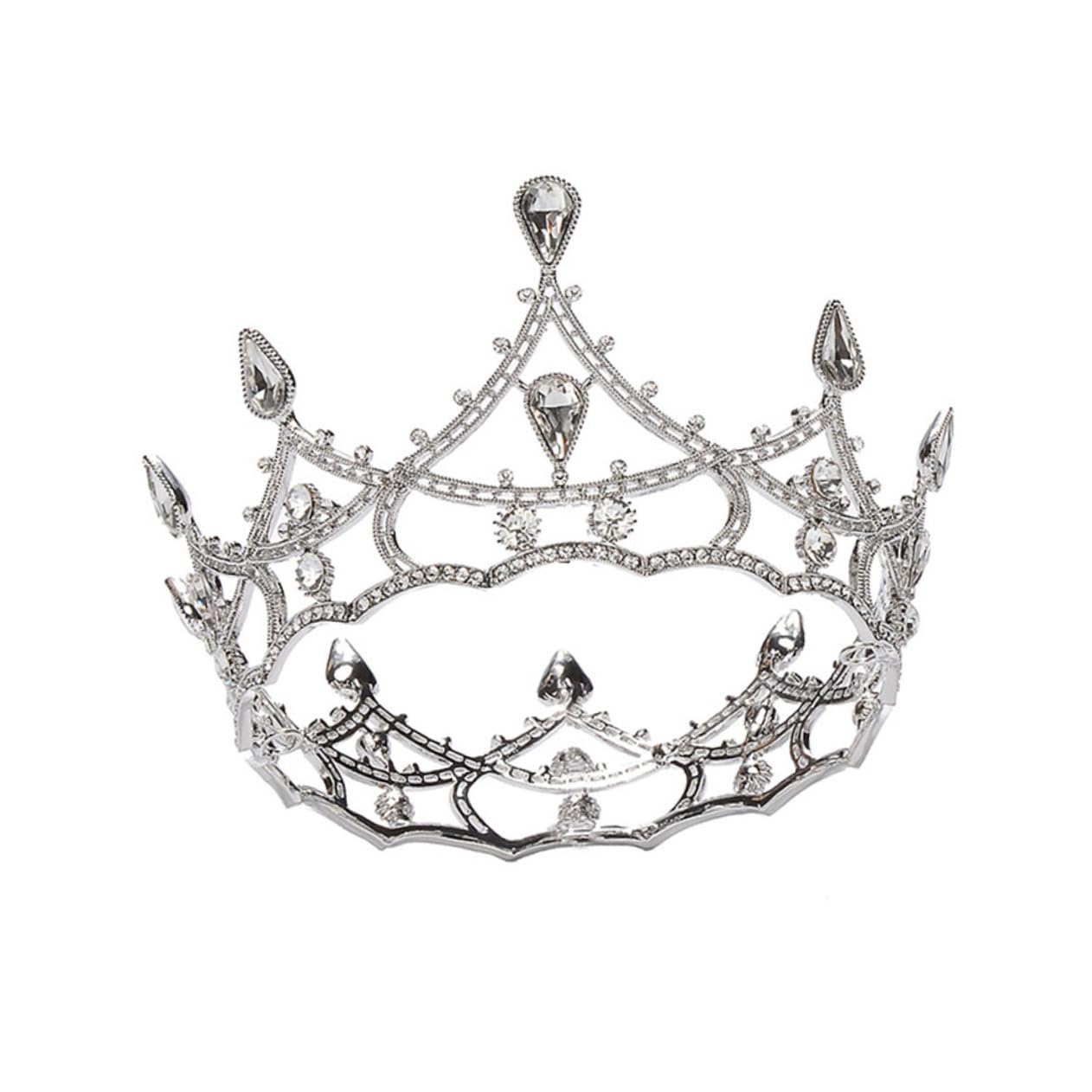 POPETPOP 3-Piece Baroque Crystal Bridal Tiara Set - Rhinestone Pageant Crown Hair Accessories for Women & Girls (Wedding, Prom, Pageant, Birthday, Cosplay)