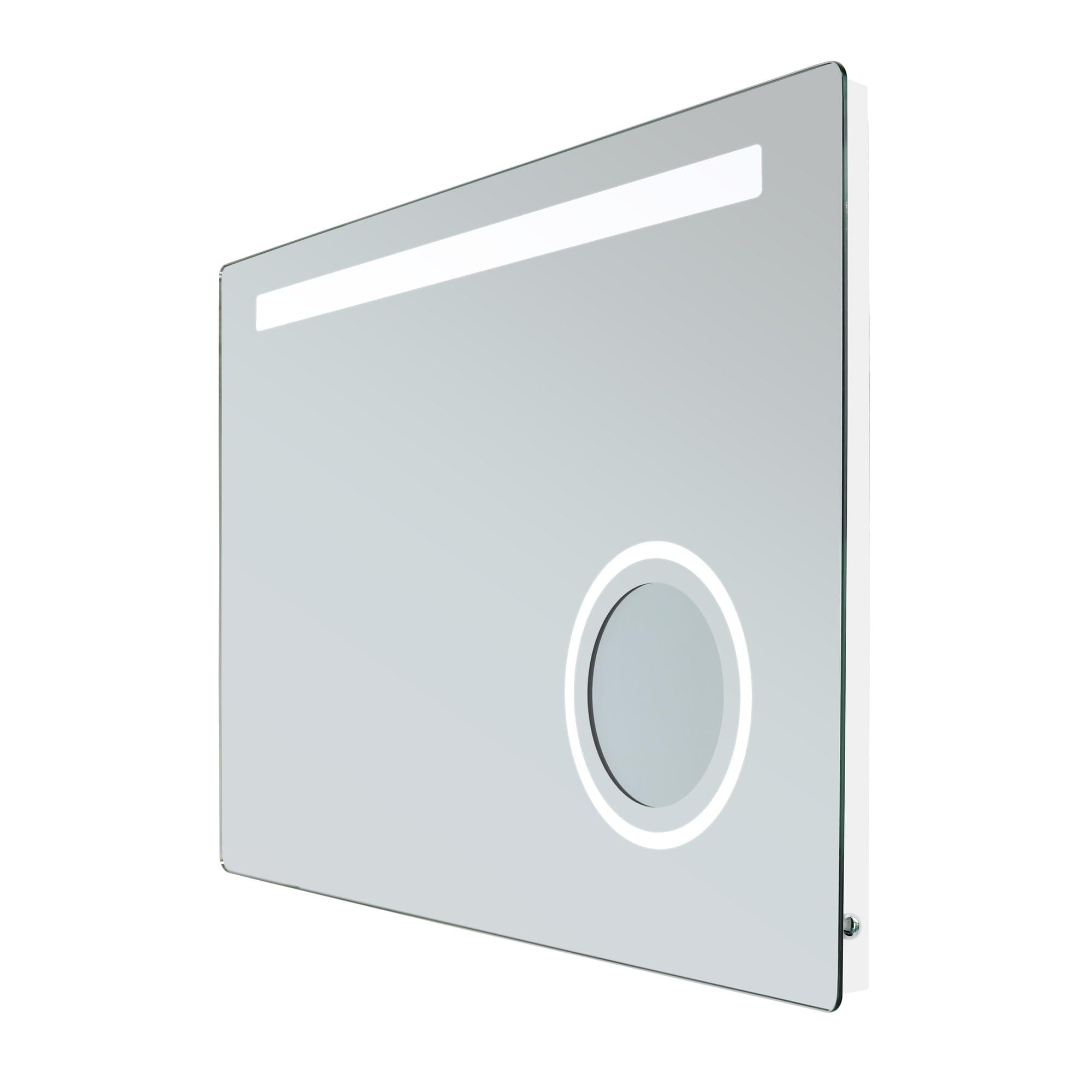 WarmlyYours 36 x 24 Inch LED Bathroom Vanity Mirror with Lights - Frameless Wall Mounted Makeup Mirror for Bathroom & Bedroom Decor - Perfect for Shaving, Makeup Application and Home Vanity Lighting