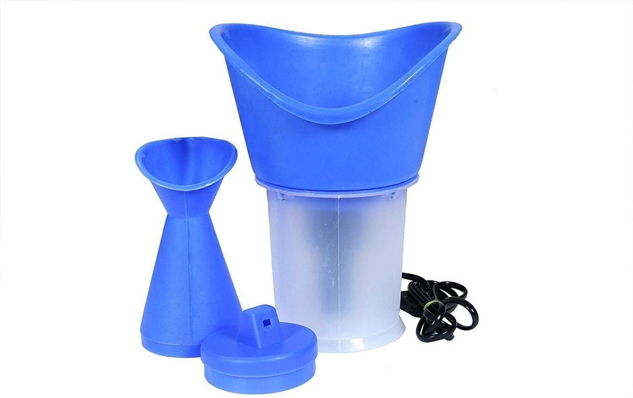 GJSHOP Facial Sauna Steamer & Nose Vaporizer for Sinus Relief - Portable Steam Inhaler for Cough, Cold & Congestion (Blue) | Perfect for Home Spa, Allergy Season & Respiratory Care