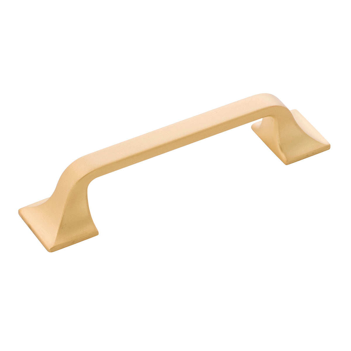 3 3/4 Inch (96mm) Center to Center Brushed Golden Brass Cabinet Pull - Elegant Hardware for Kitchen Cabinets, Bathroom Vanities & Furniture Drawers