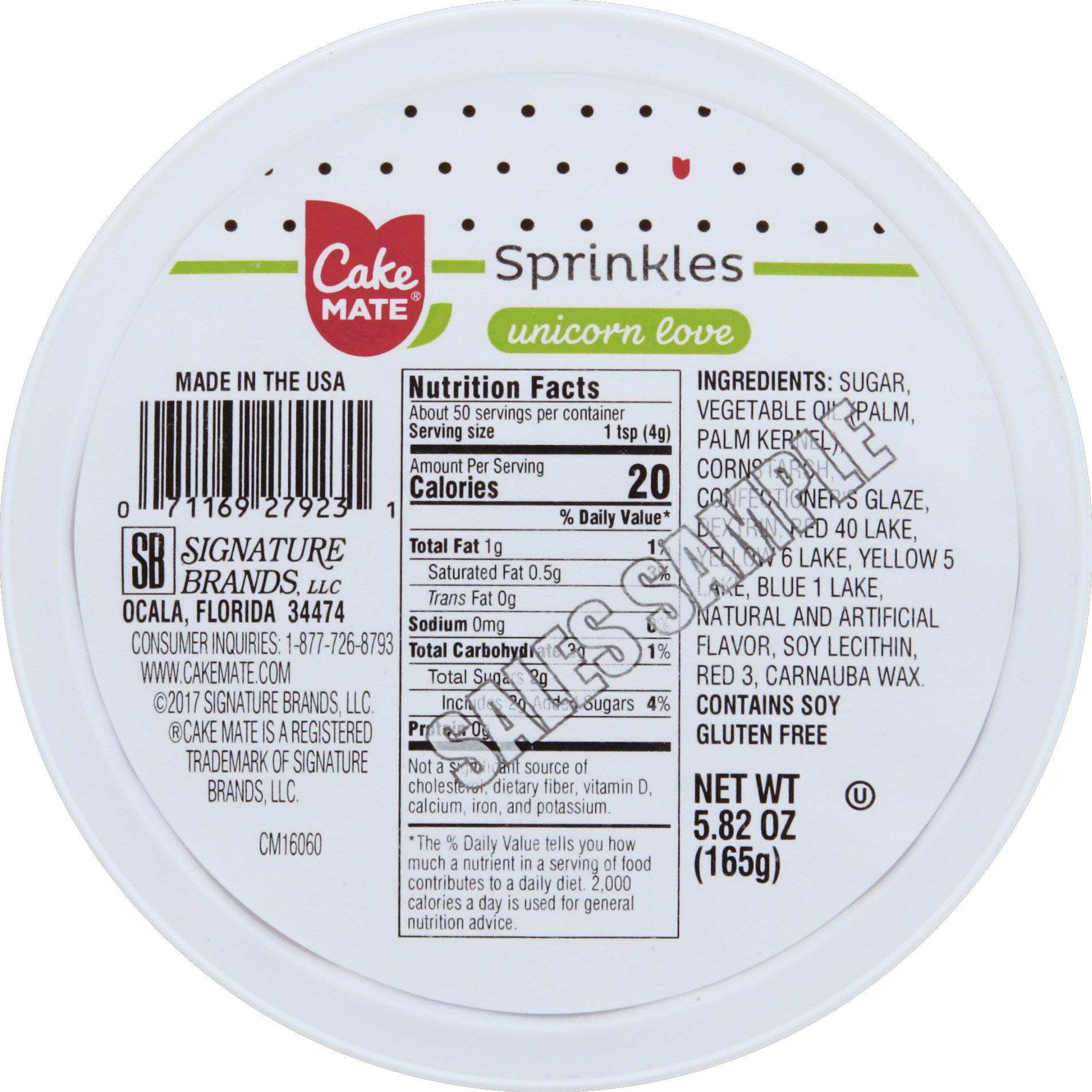 Cake Mate Regular Sprinkles - Edible Cake Decorations for Baking, 5.82 oz (Assorted Colors) - Perfect for Cupcakes, Cookies, Donuts & Dessert Toppings
