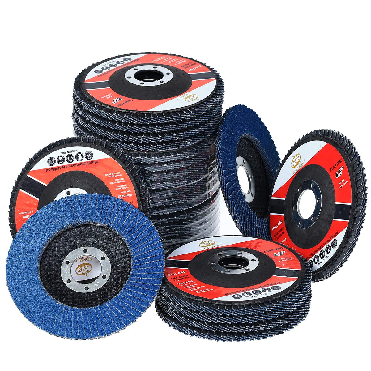 28 Pack 4.5 Inch Flap Discs for Angle Grinder - 120 Grit Type 27 Sanding Discs - Perfect for Metal Grinding, Wood Sanding & Surface Preparation (28-Piece Set)