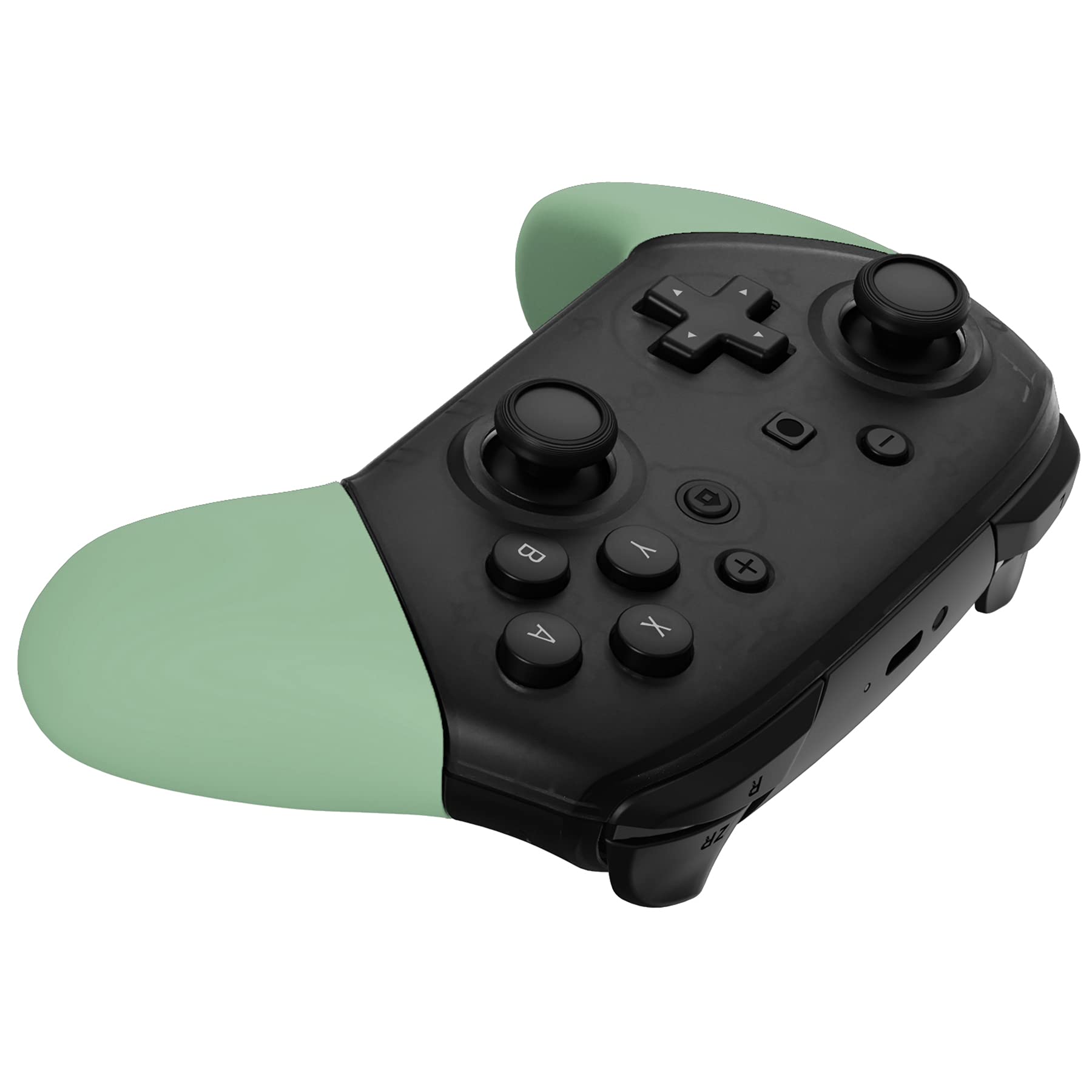 eXtremeRate Matcha Green Replacement Handle Grips for Nintendo Switch Pro Controller - DIY Custom Hand Grip Shell (Controller Not Included) | Perfect for Gaming Comfort & Customization