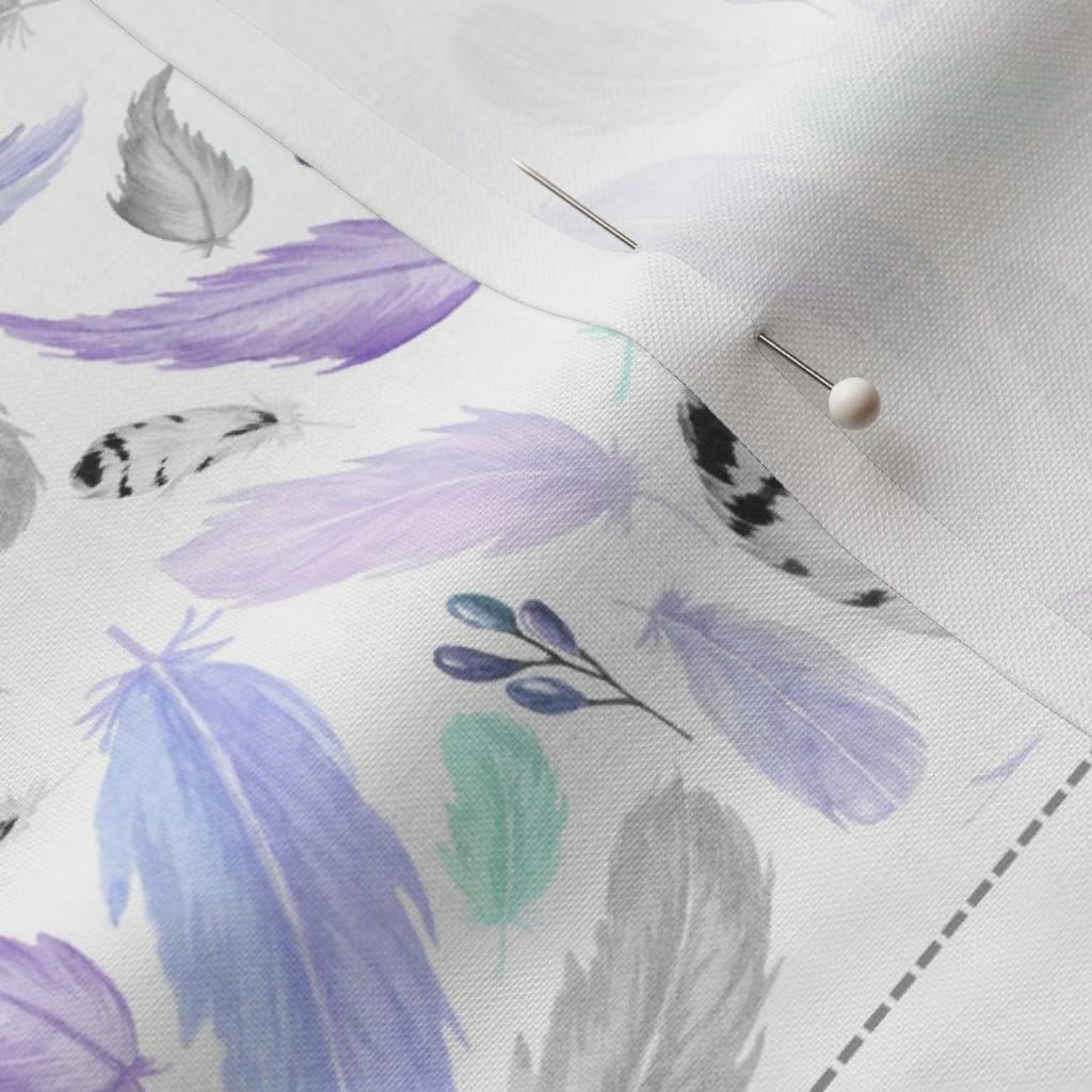 Dream Big Patchwork Quilt Top Fabric by Spoonflower - Premium Petal Signature Cotton in Purple, Lavender & Grey - Perfect for Quilting, Sewing, Apparel & Home Decor Projects | DIY Girls' Bedroom Decor & Crafting Supplies