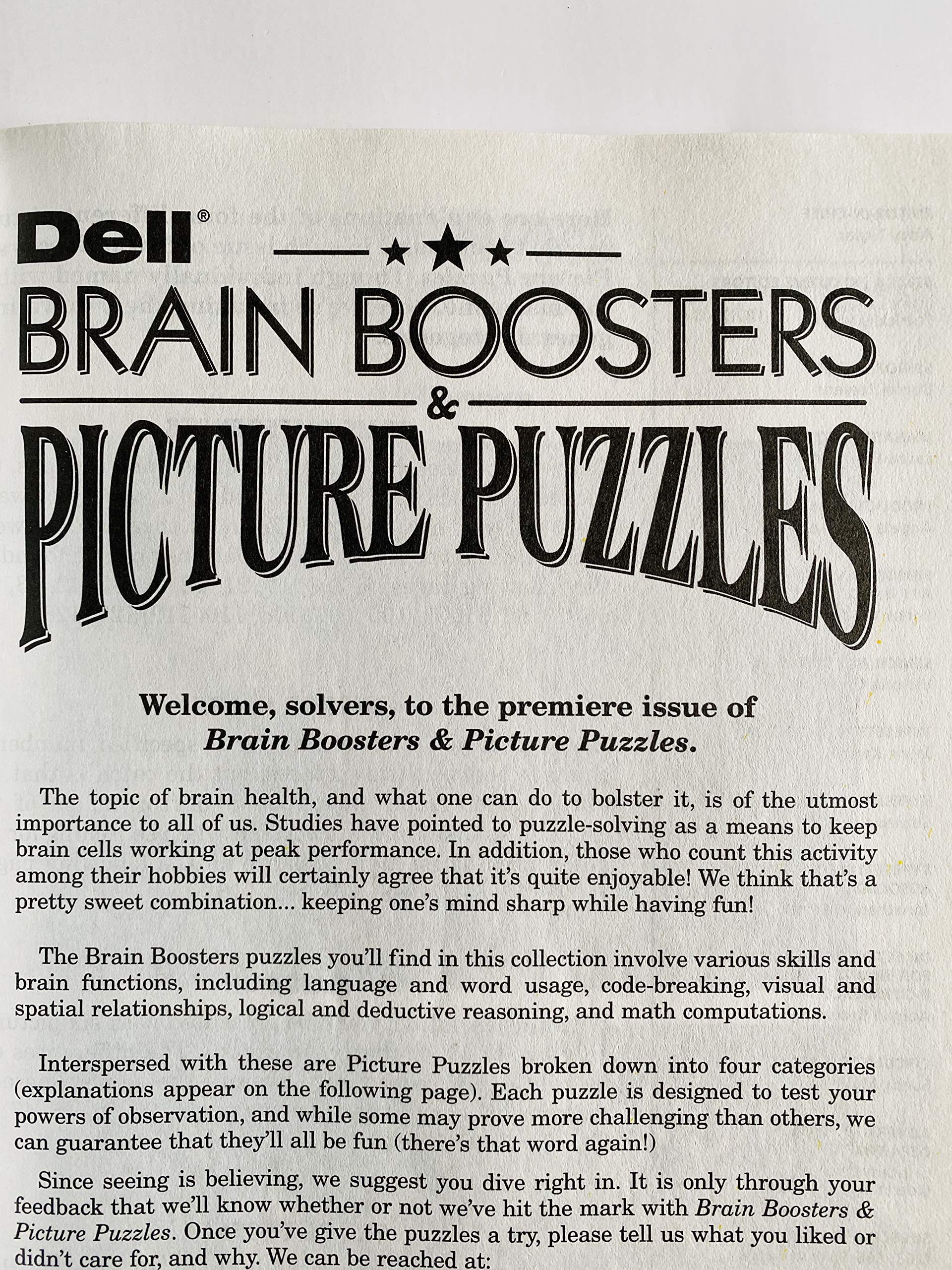 Penny Press Brain Boosters & Picture Puzzles Volume 1 - Fun Mind Games for Adults & Seniors - Perfect for Travel, Family Game Nights & Cognitive Exercise