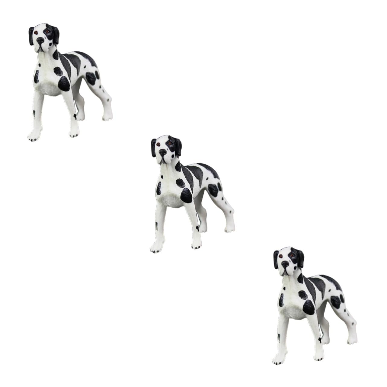 3pcs Miniature Spotted Dog Figurines - Cute Puppy Collectibles for Kids, Toddler Educational Toys & Pet Decor | Perfect for Playtime, Room Decoration & Gift Giving