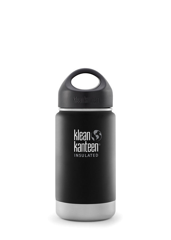 Klean Kanteen 12oz (355mL) Vacuum Insulated Wide Mouth Stainless Steel Water Bottle - Perfect for Hiking, Camping & Outdoor Activities