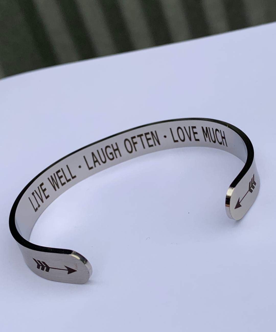 Dream Mantra Cuff Bracelet - Stackable Graduation & Birthday Gift for Her - Find Joy in the Journey - Best Friend Gift - Perfect for Daily Wear, Special Occasions & Spiritual Inspiration