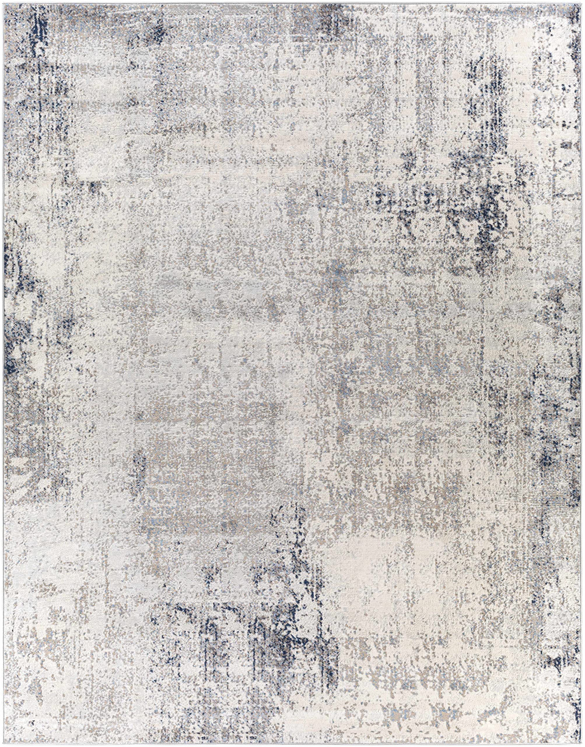 Modern Hauteloom Artarmon Area Rug for Living Room & Bedroom - Soft Gray, Ivory, Beige - 7'10