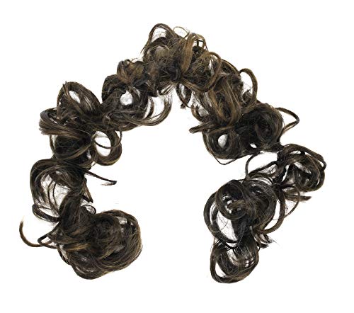 Boxo Ponytail Hair Extensions - Dark Brown with Highlights for Wedding & Styling