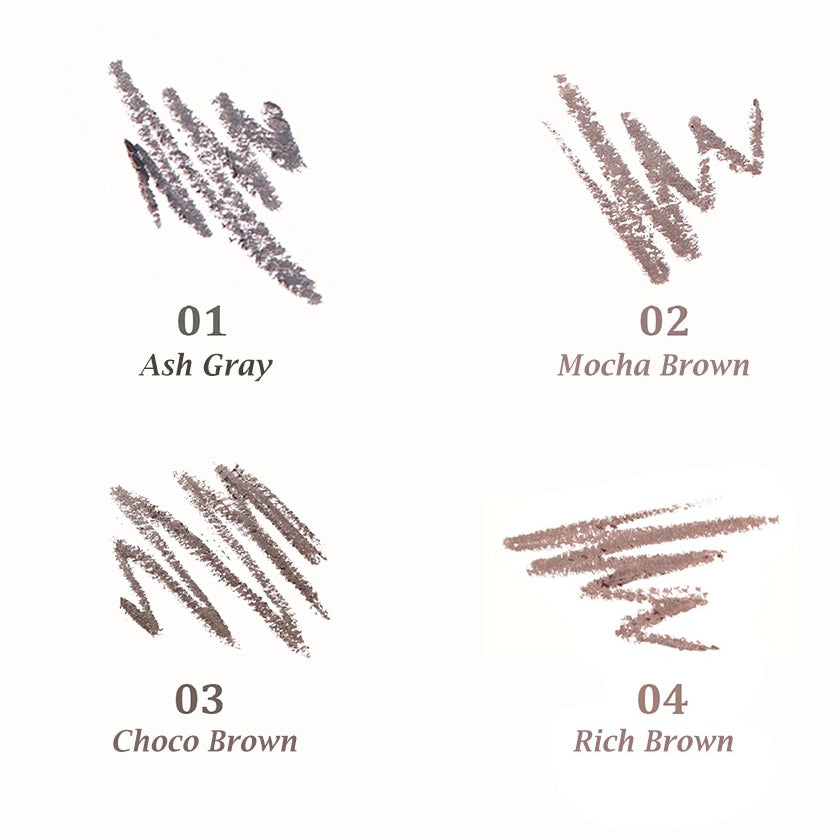 DEAR.MAY Eyebrow Pencil - 0.18g Ultra-Thin Precision, 4 Natural Shades for Perfect Brows | Waterproof & Long-Lasting | Great for Daily Makeup, Professional Styling & On-The-Go Touch Ups