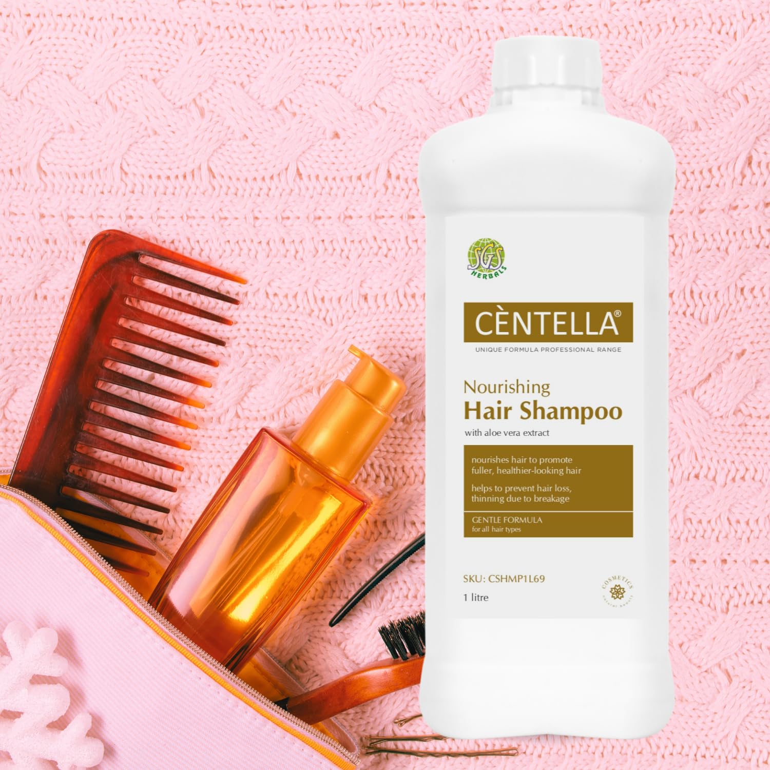 Centella Asiatica Body Wash & Shampoo Combo - 2 Pack (1L Each) | Hydrating Shower Gel & Hair Strengthening Formula for Smooth Skin & Healthy Hair | Perfect for Daily Shower & Hair Care Routine