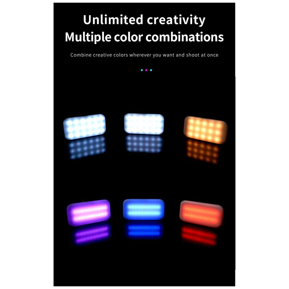 Wiianoxd LED Photography Lights - RGB Fill Light with Phone Stand for Live Streaming & Content Creation