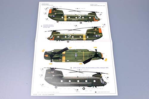 Trumpeter 1/35 Scale CH-47A Chinook Helicopter Model Kit - Military Aircraft Collectible for Hobbyists & Model Builders - Perfect for Display, Gifts & Diorama Scenes