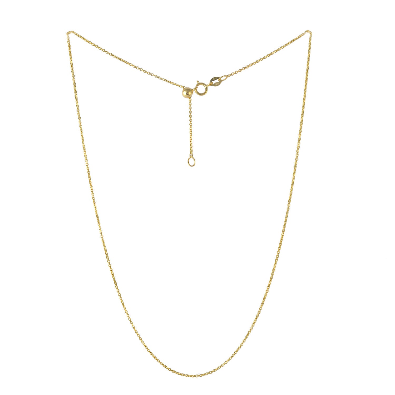 18K Yellow Gold Cable Chain Necklace - Elegant Jewelry Gift for Women, Perfect for Birthdays, Anniversaries & Special Occasions