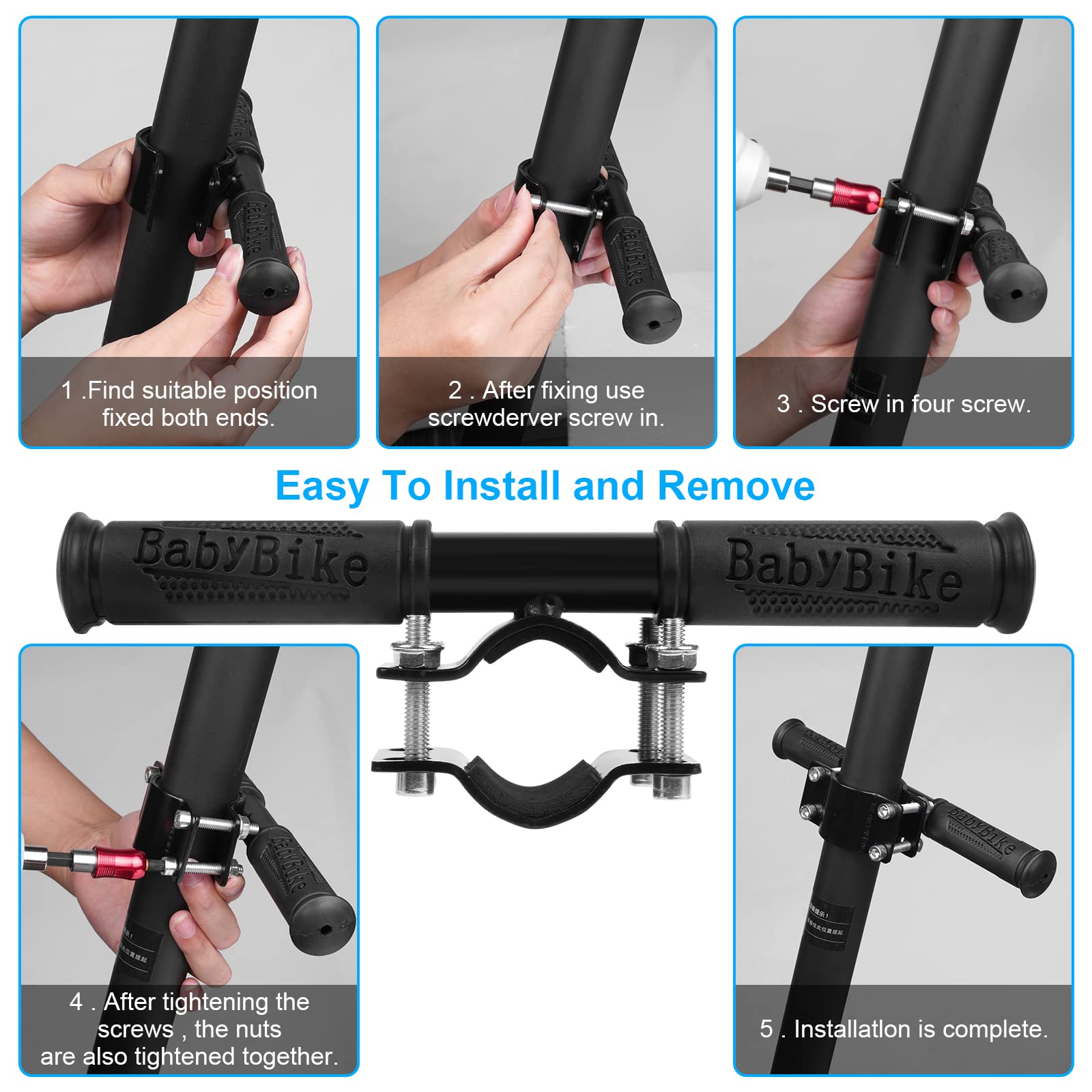 Kids Electric Scooter Handlebar - Adjustable Child-Safe Handrail with Aluminum Alloy Grip for Xiaomi Mijia M365 Scooter & Skateboard Accessories | Perfect for Commuting, School Rides & Outdoor Adventures