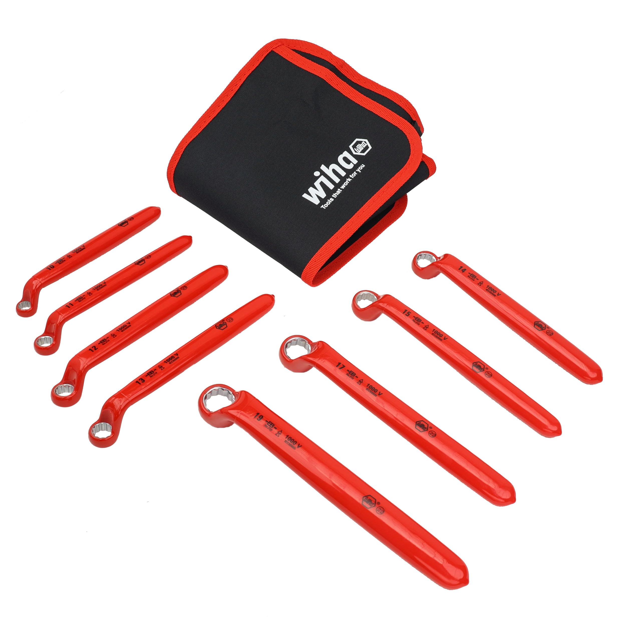 8-Piece Insulated Box Wrench Set (10-19mm) - Professional Electrical Tool Kit for Safe Automotive & Home Repairs